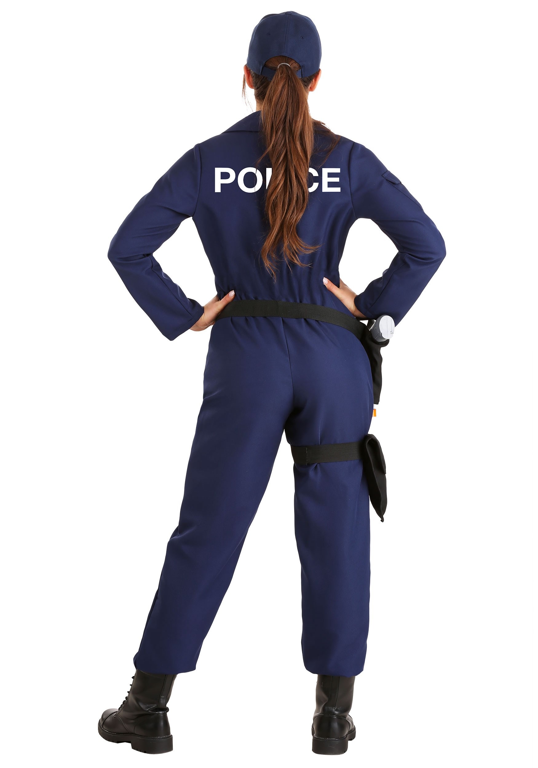 Plus Size Women's Tactical Cop Jumpsuit Costume