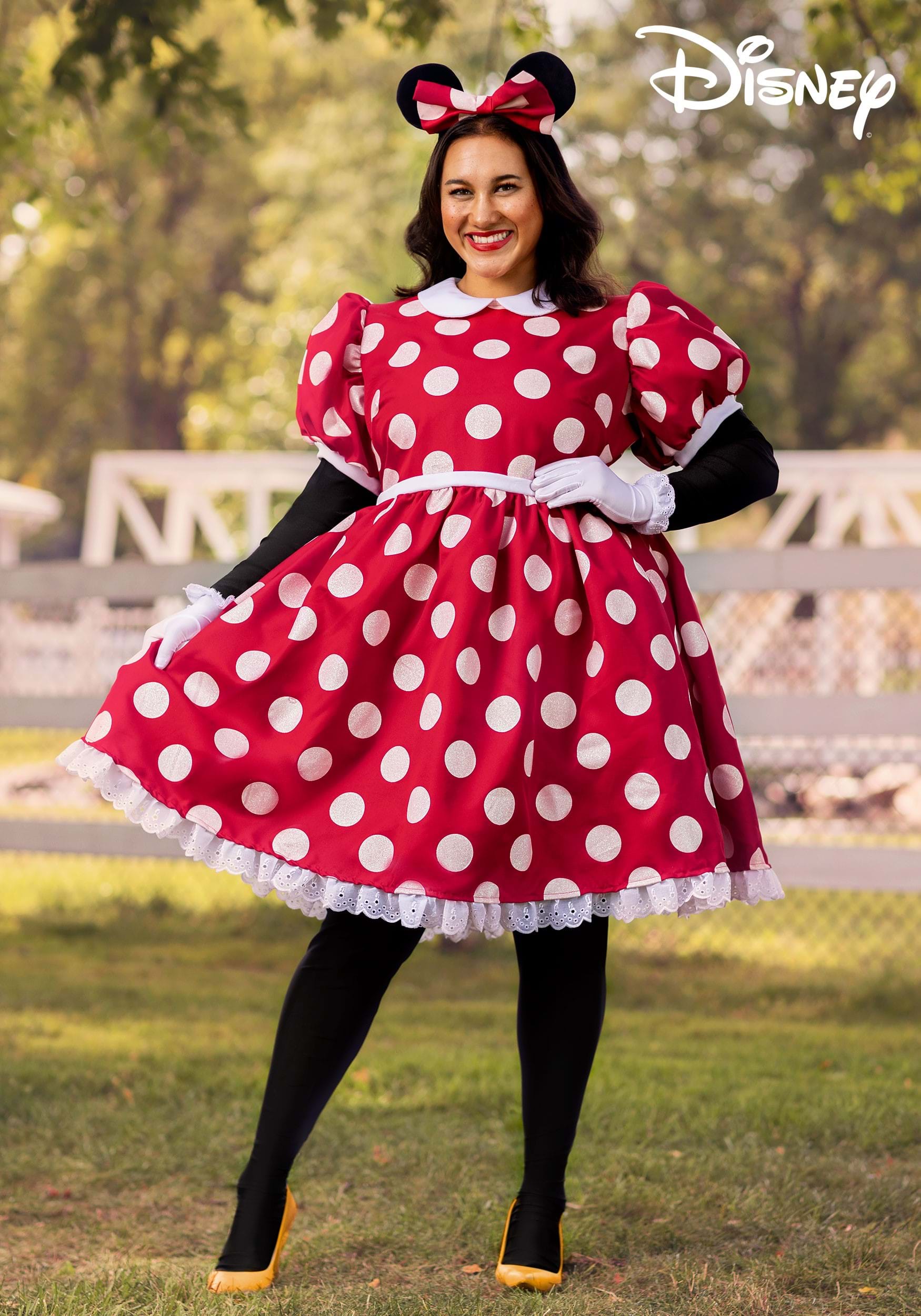 Women's Plus Size Deluxe Minnie Mouse Costume Dress 1 Women's Plus Size Deluxe Minnie Mouse Costume Dress