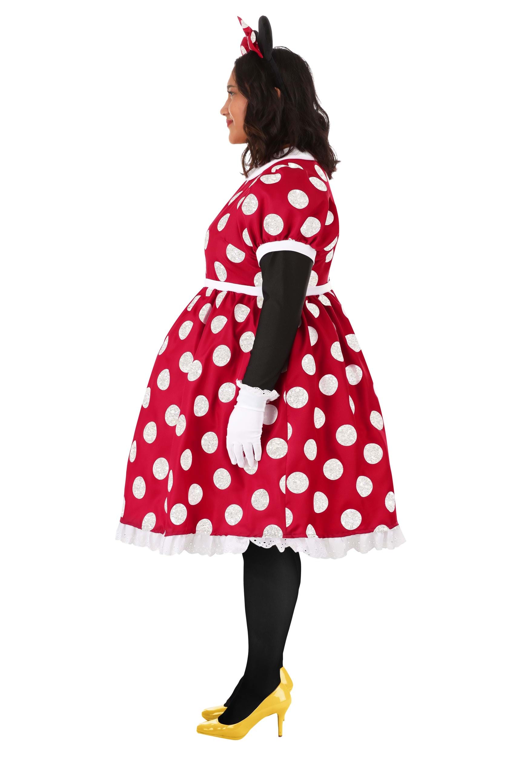 Women's Plus Size Deluxe Minnie Mouse Costume Dress 4 Women's Plus Size Deluxe Minnie Mouse Costume Dress