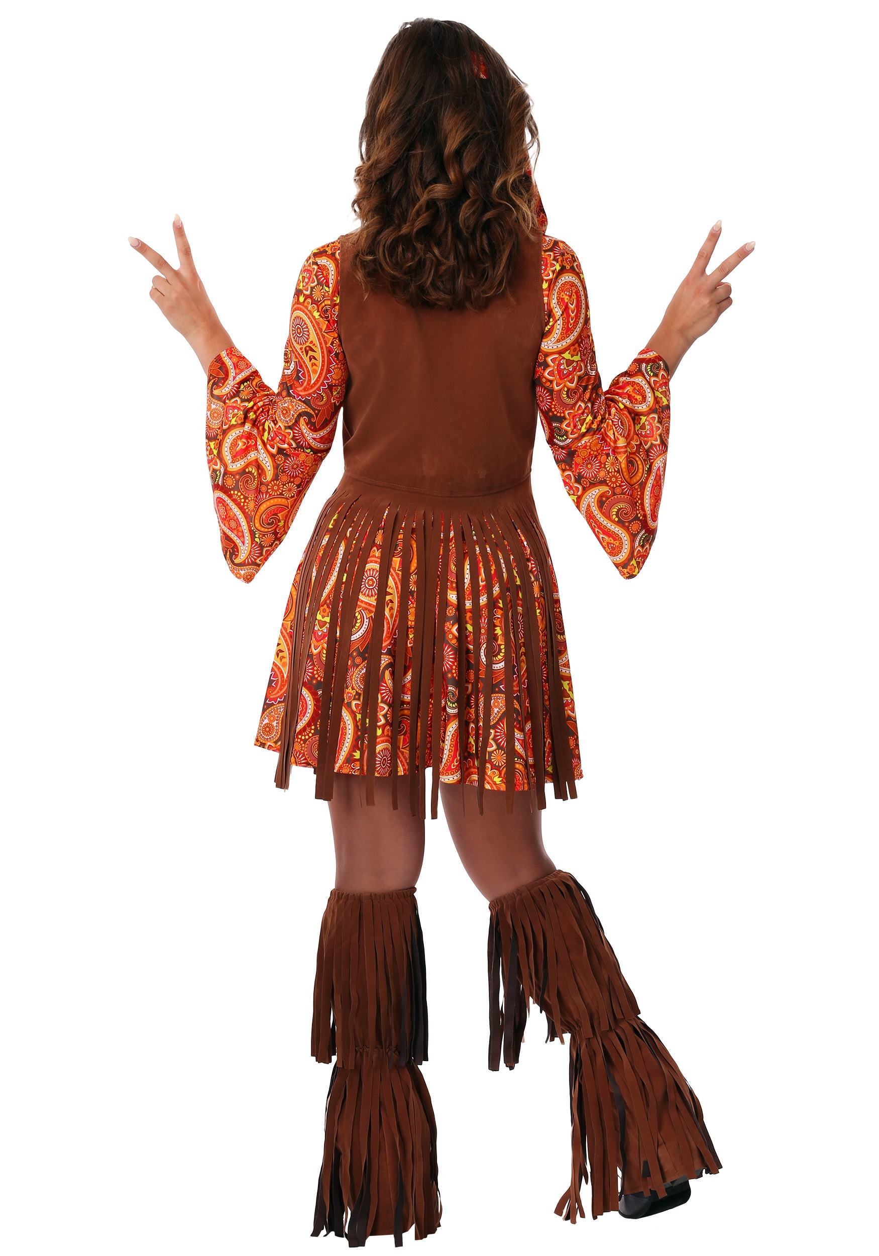 Women's Fringe Hippie Costume 2 Women's Fringe Hippie Costume