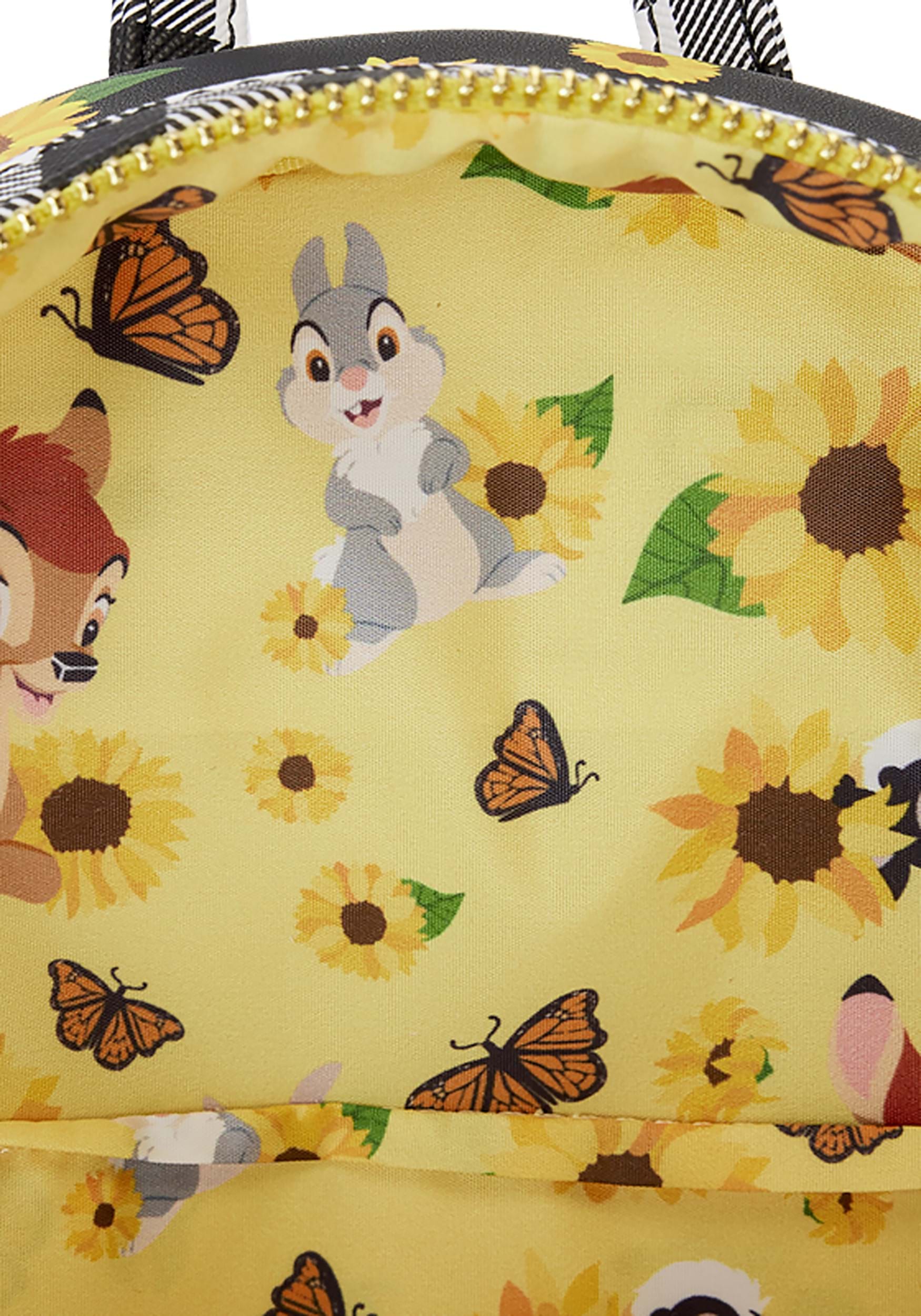 Loungefly Disney Bambi and Friends Sunflower Mini Backpack 5 Loungefly Disney Bambi and Friends Sunflower Mini Backpack