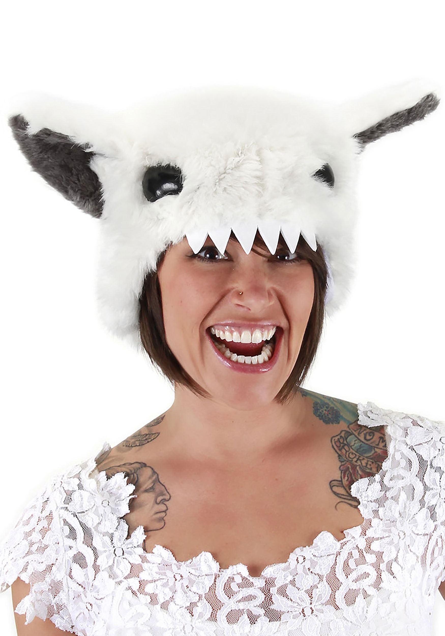 Plush Yeti Costume Hat Accessory