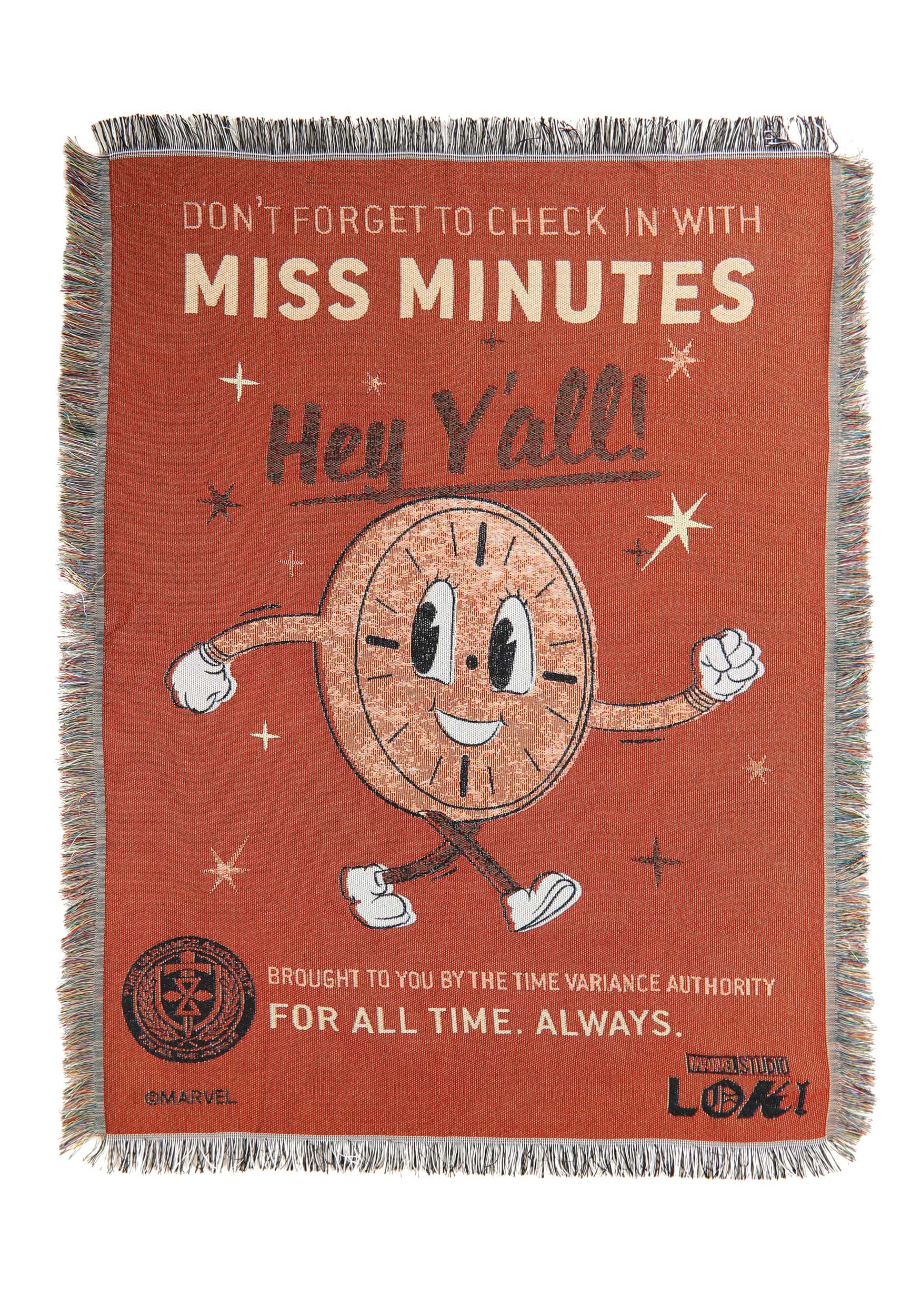 Miss Minutes Loki Tapestry Throw Blanket