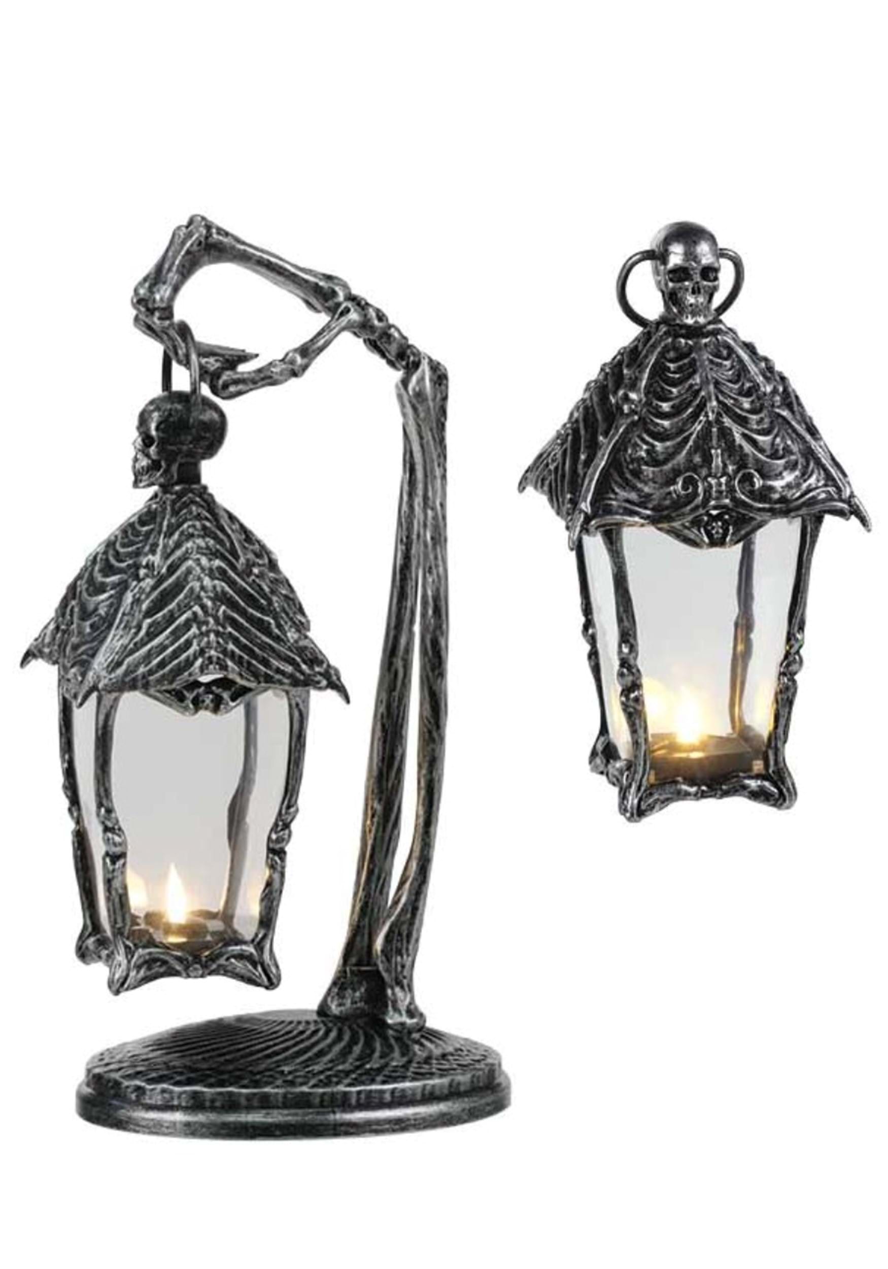 16.5-Inch Skeleton Crew Lantern Gothic Decoration