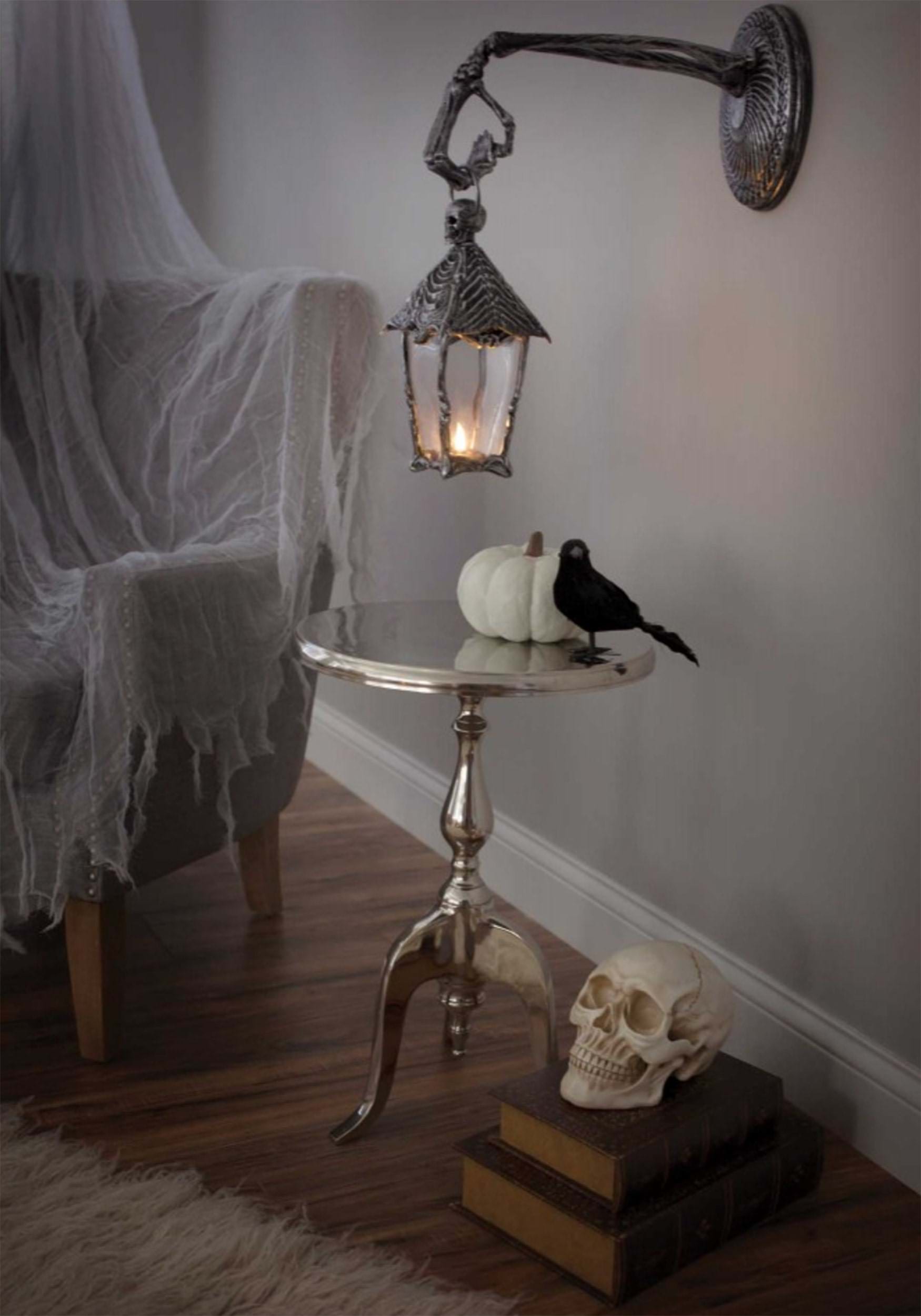 16.5-Inch Skeleton Crew Lantern Gothic Decoration