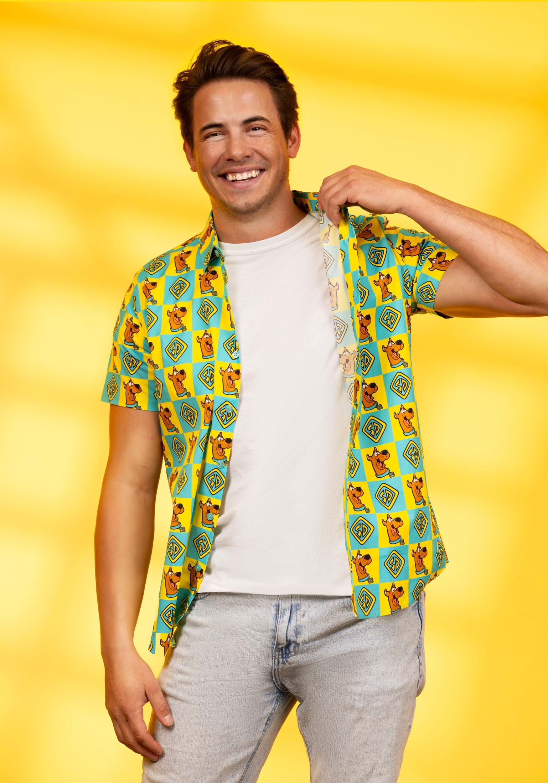 Scooby Doo Collar Shirt for Adults 3 Scooby Doo Collar Shirt for Adults