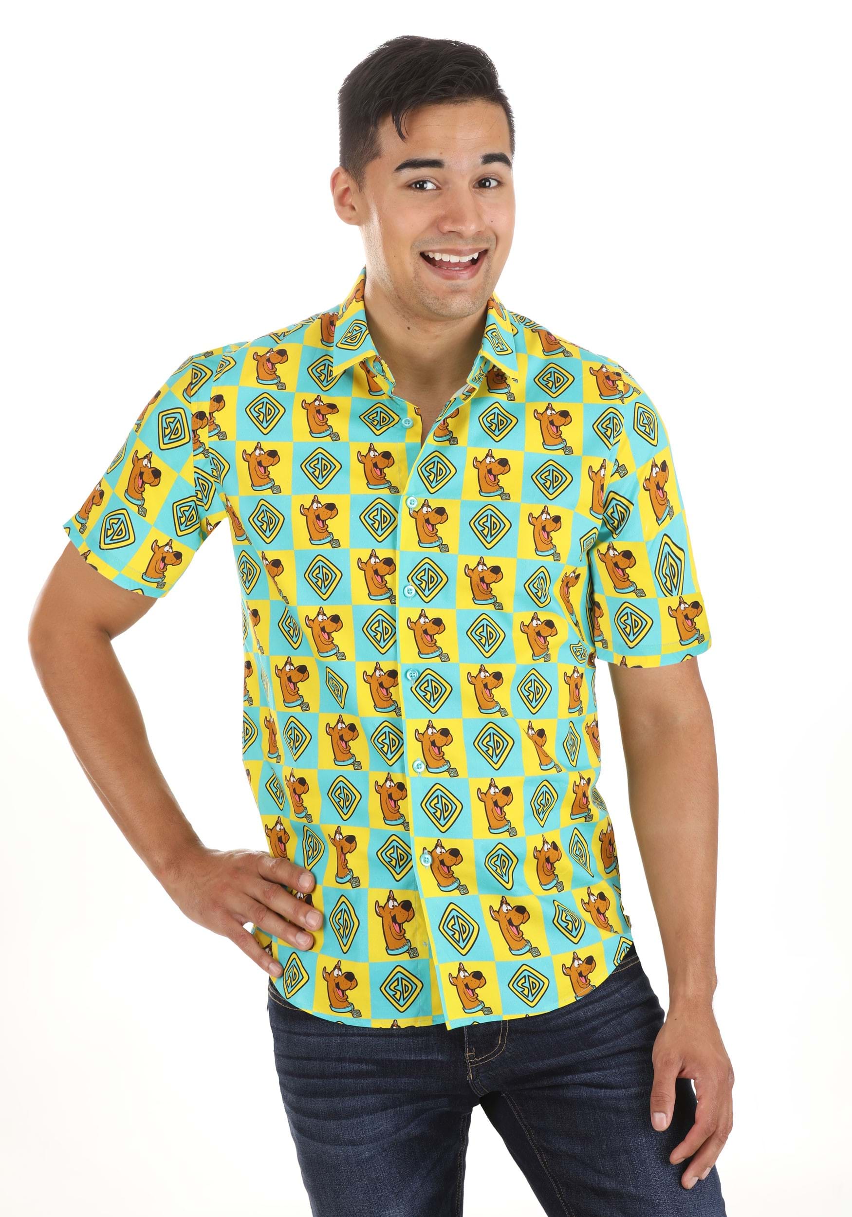 Scooby Doo Collar Shirt for Adults 8 Scooby Doo Collar Shirt for Adults