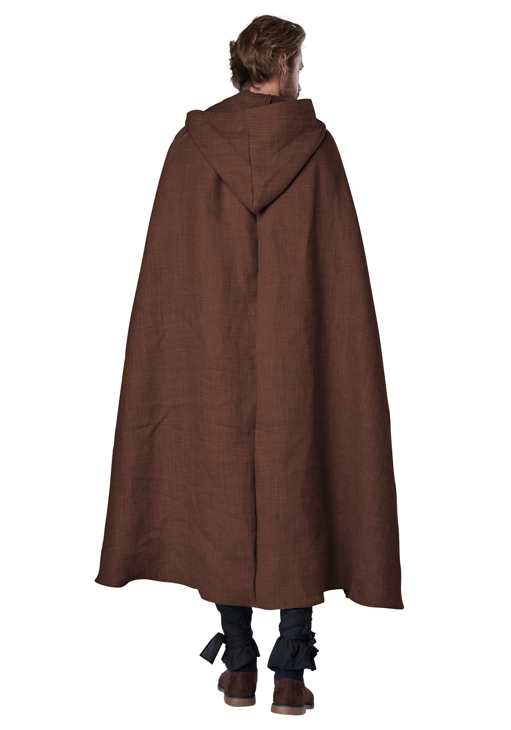 Brown Hooded Cloak for Adults