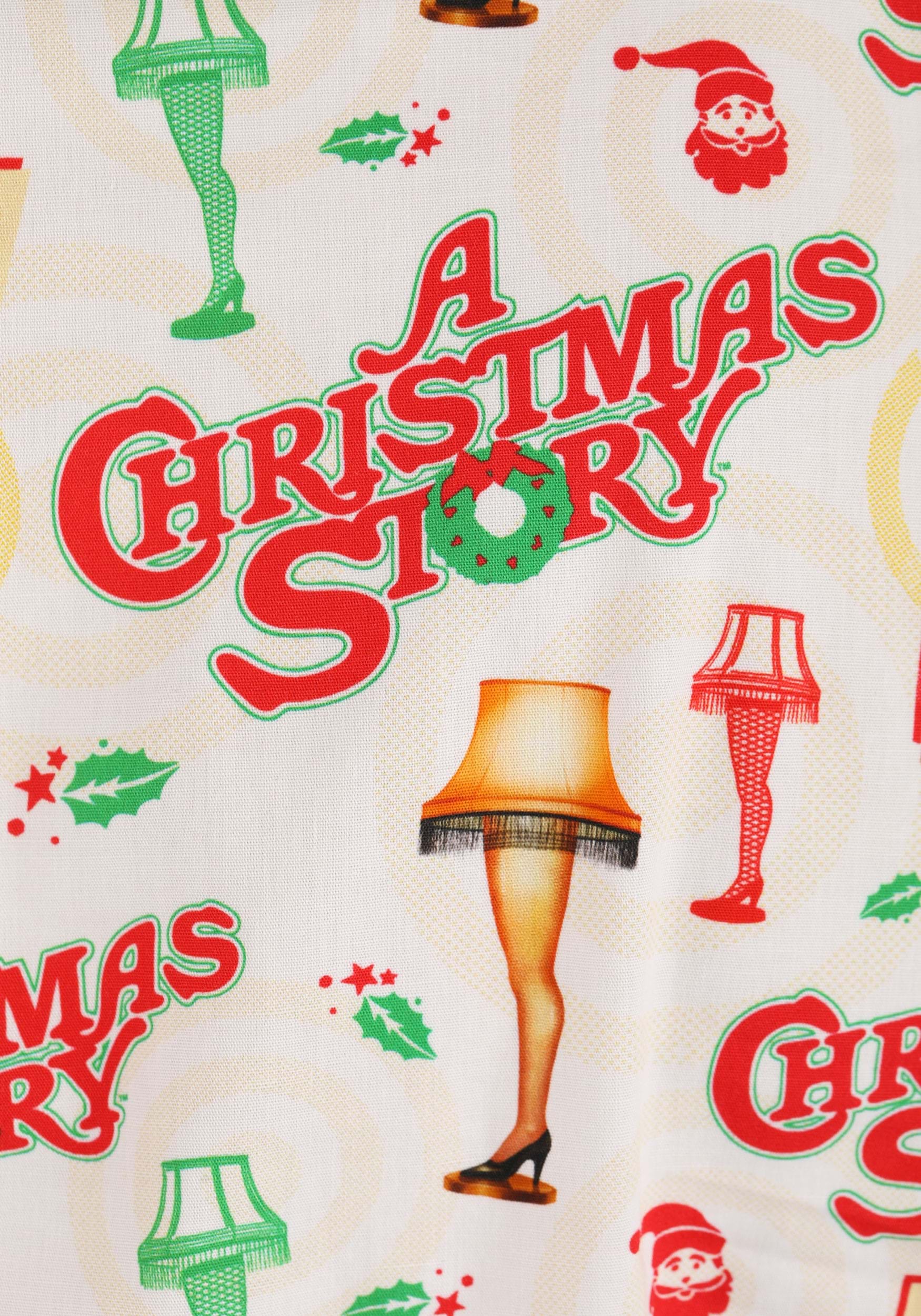 Men's Christmas Story Long Sleeve Button Up Shirt