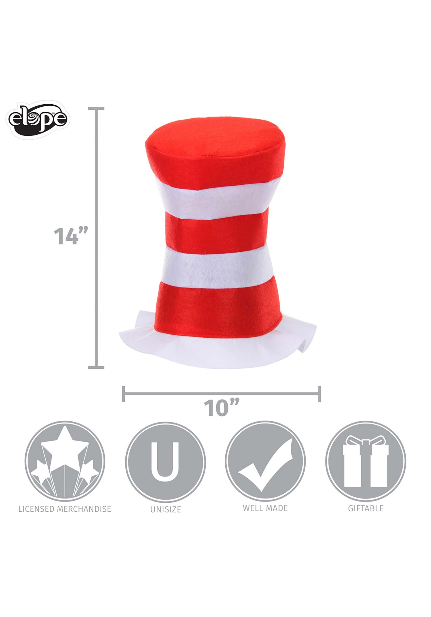 Kids The Cat in the Hat Felt Costume Stovepipe Hat 4 Kids The Cat in the Hat Felt Costume Stovepipe Hat