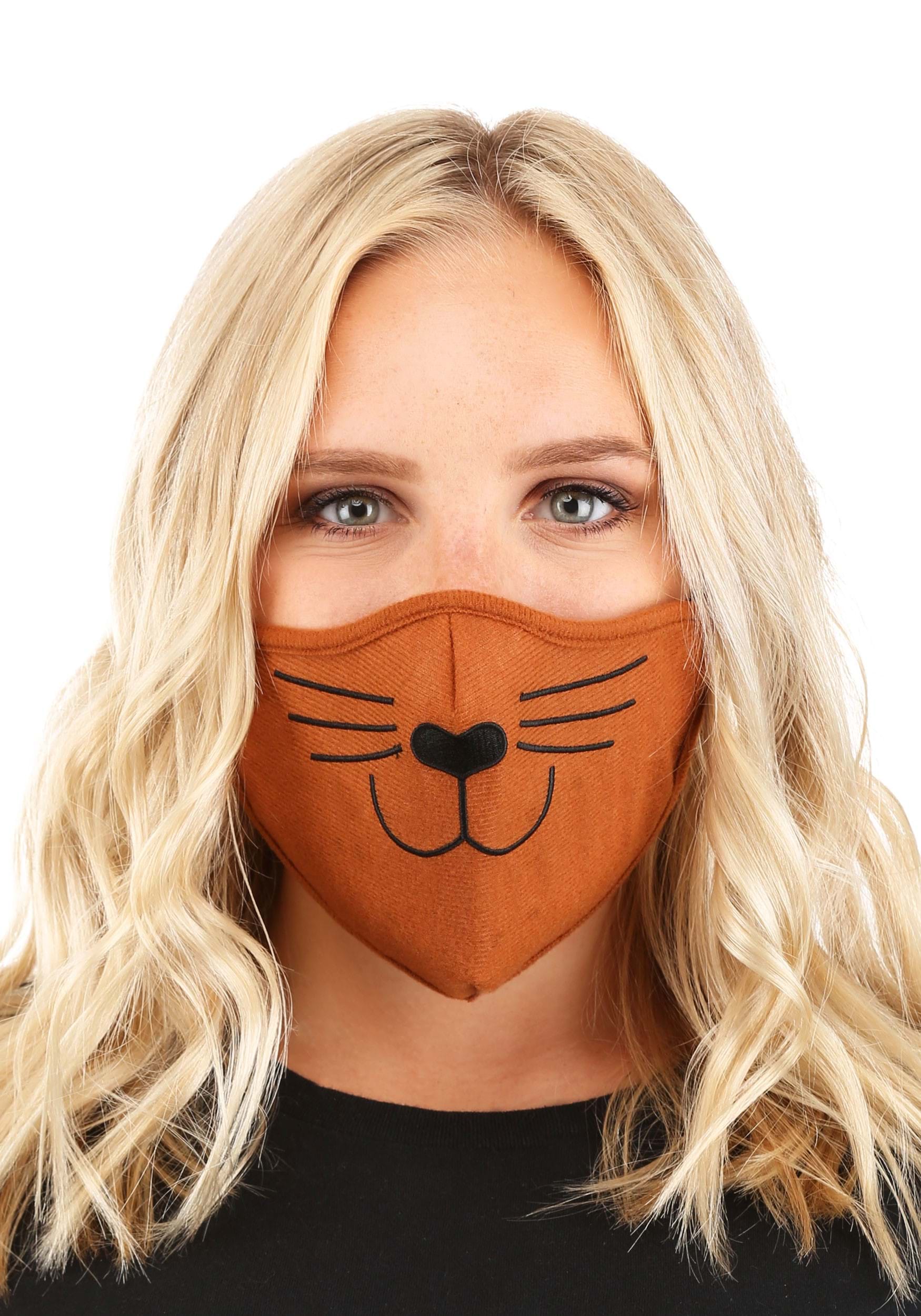 Brown Cat Face Mask for Adults 1 Brown Cat Face Mask for Adults