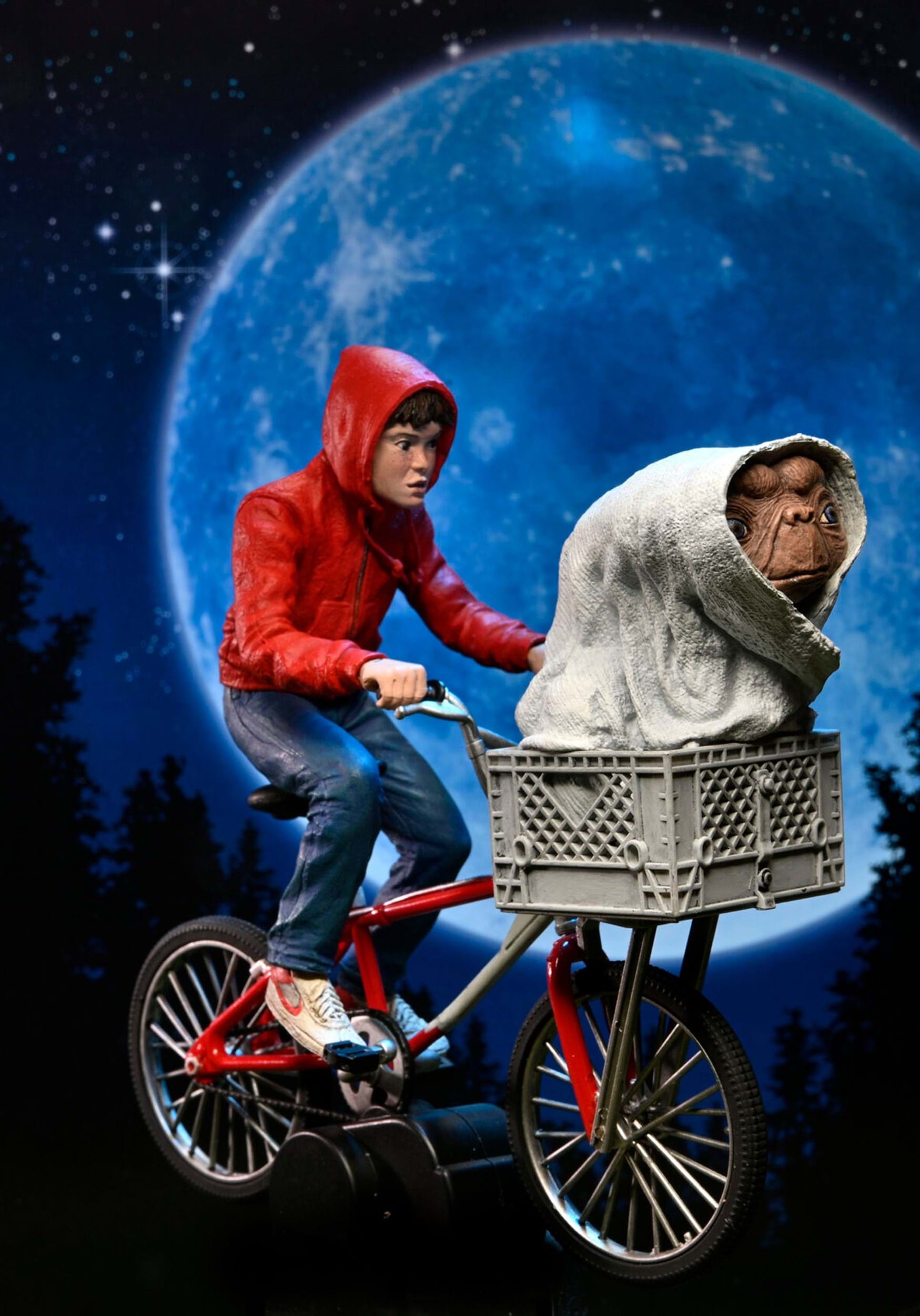 E.T. 40th Anniversary Elliott & E.T. on Bicycle Collectible Action Figure
