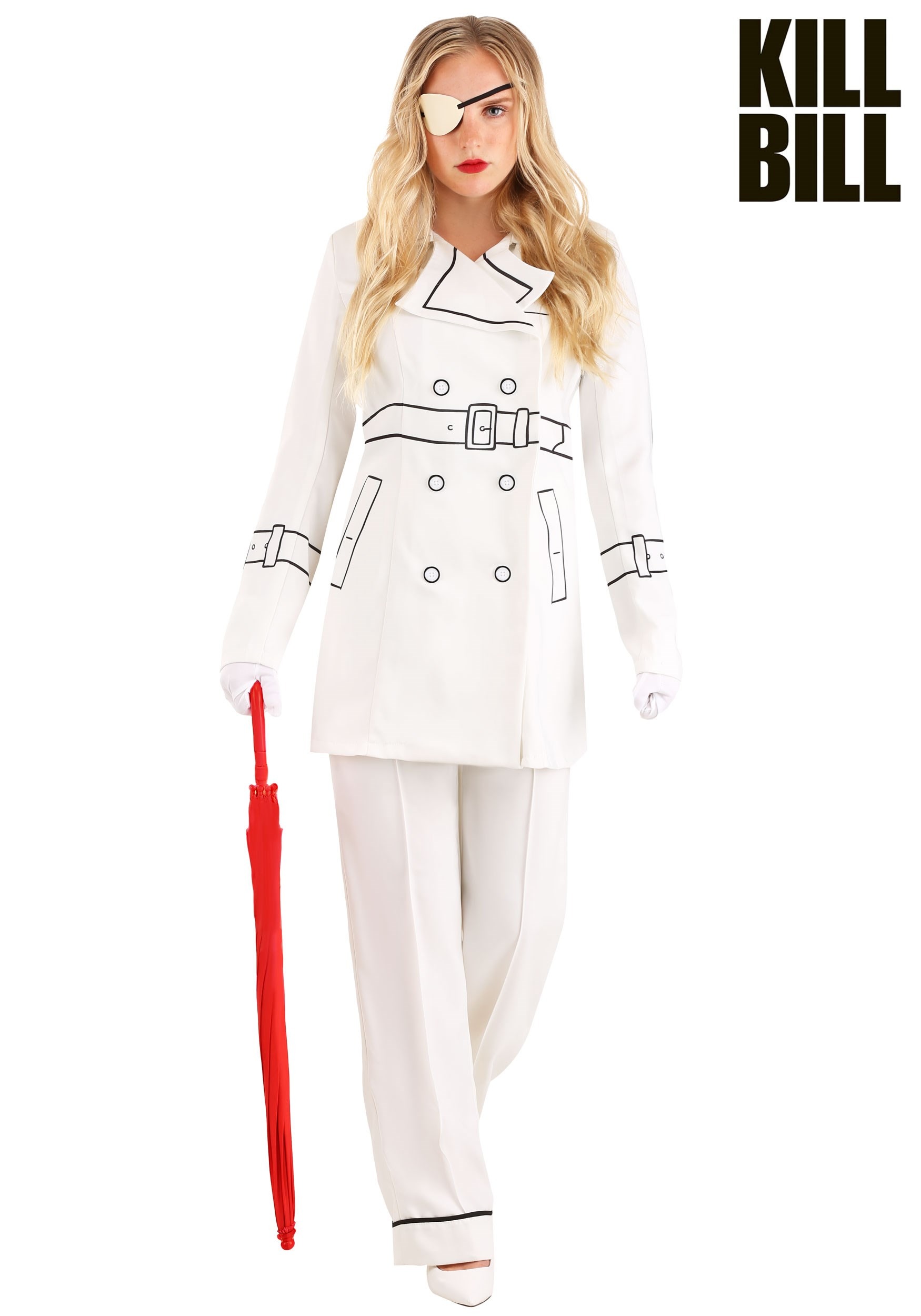 Kill Bill Elle Driver Trench Coat Woman's Costume 1 Kill Bill Elle Driver Trench Coat Woman's Costume