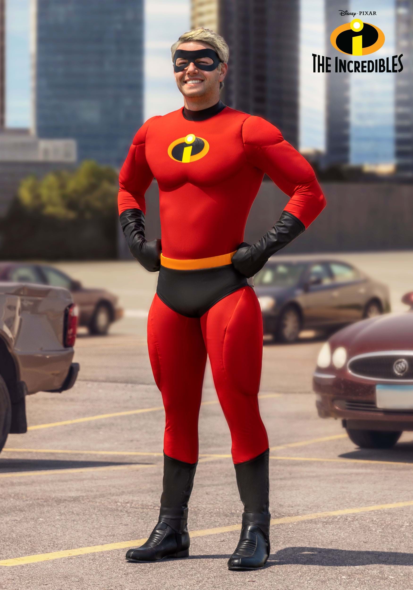 Men's Disney and Pixar The Incredibles Deluxe Mr. Incredible Costume