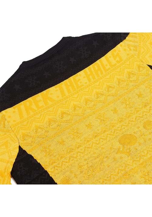 Star Trek "Trek the Halls" Yellow Christmas Sweater for Adults