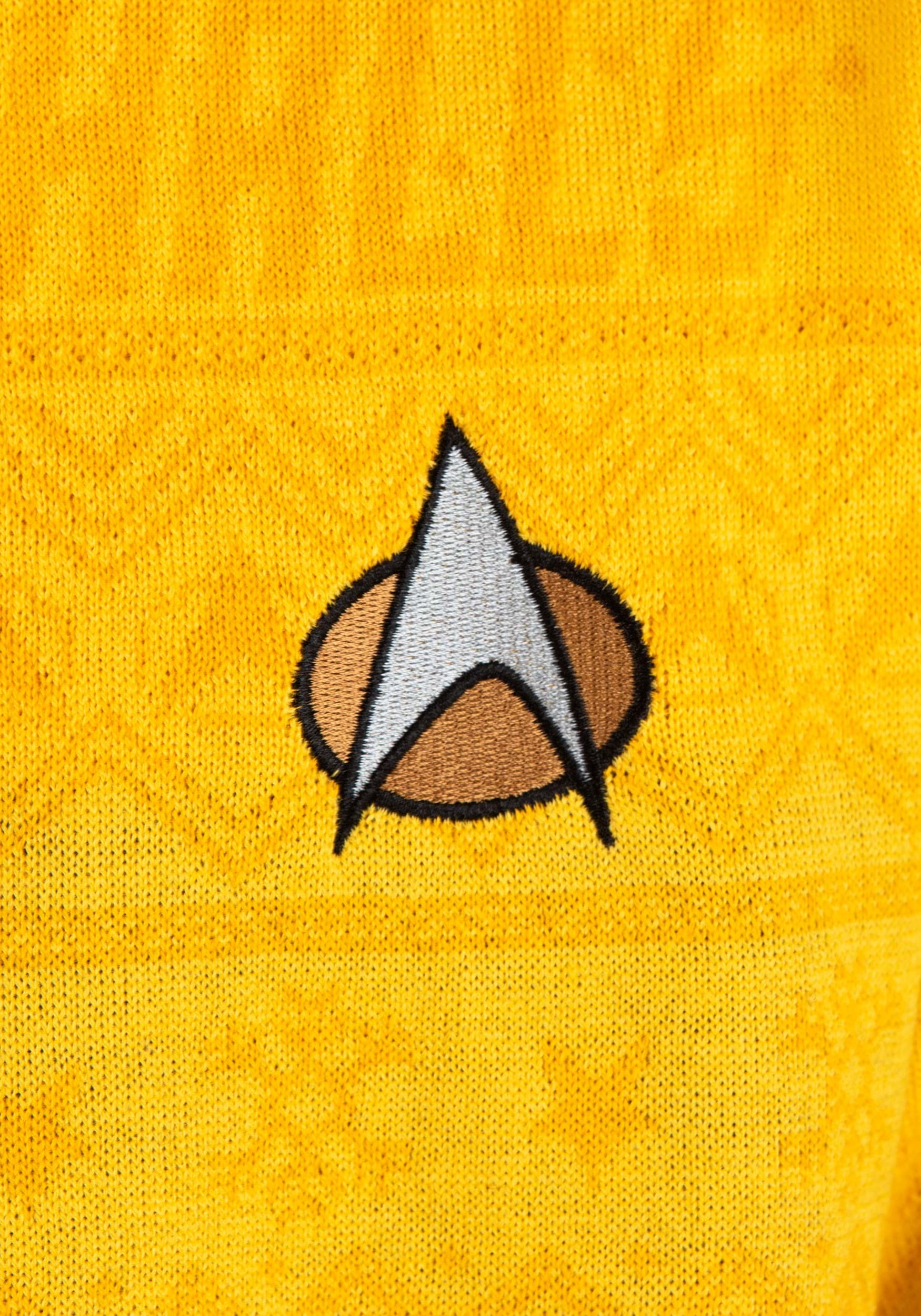 Star Trek "Trek the Halls" Yellow Christmas Sweater for Adults
