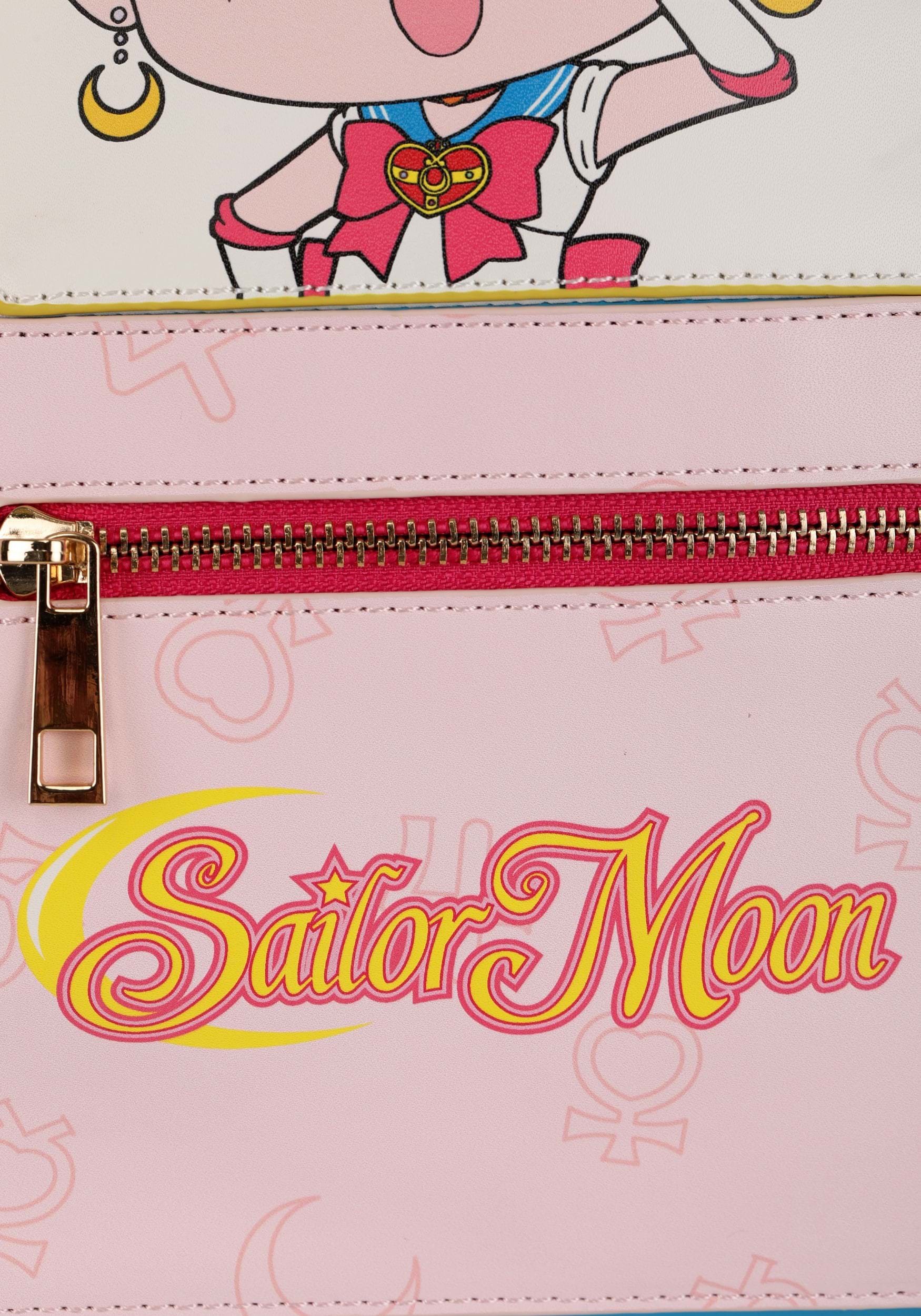 Sailor Moon Chibi Face Blue & Pink Backpack