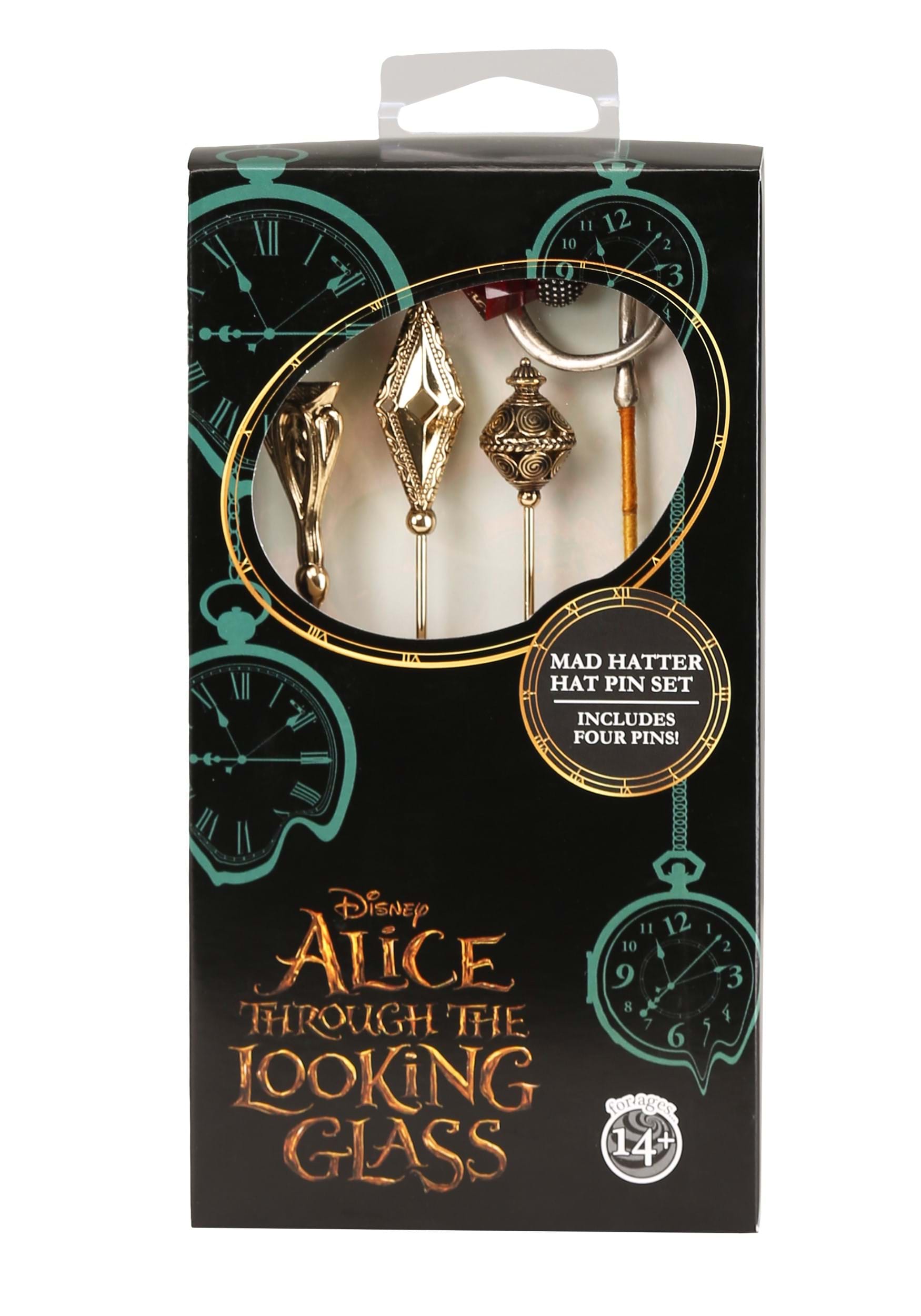 Alice in Wonderland Mad Hatter Pin Set Accessory