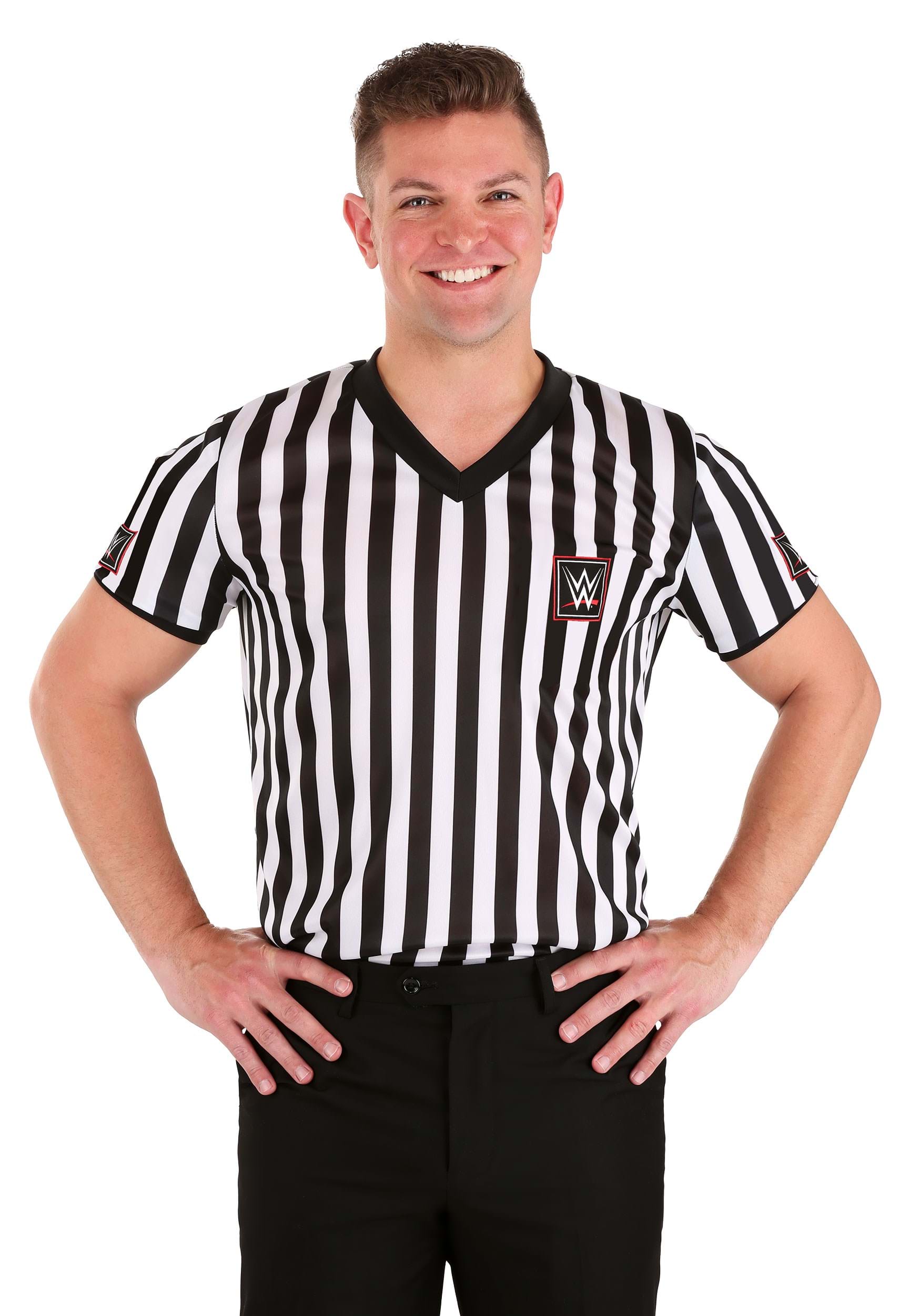 Referee WWE Shirt Men's Costume 3 Referee WWE Shirt Men's Costume
