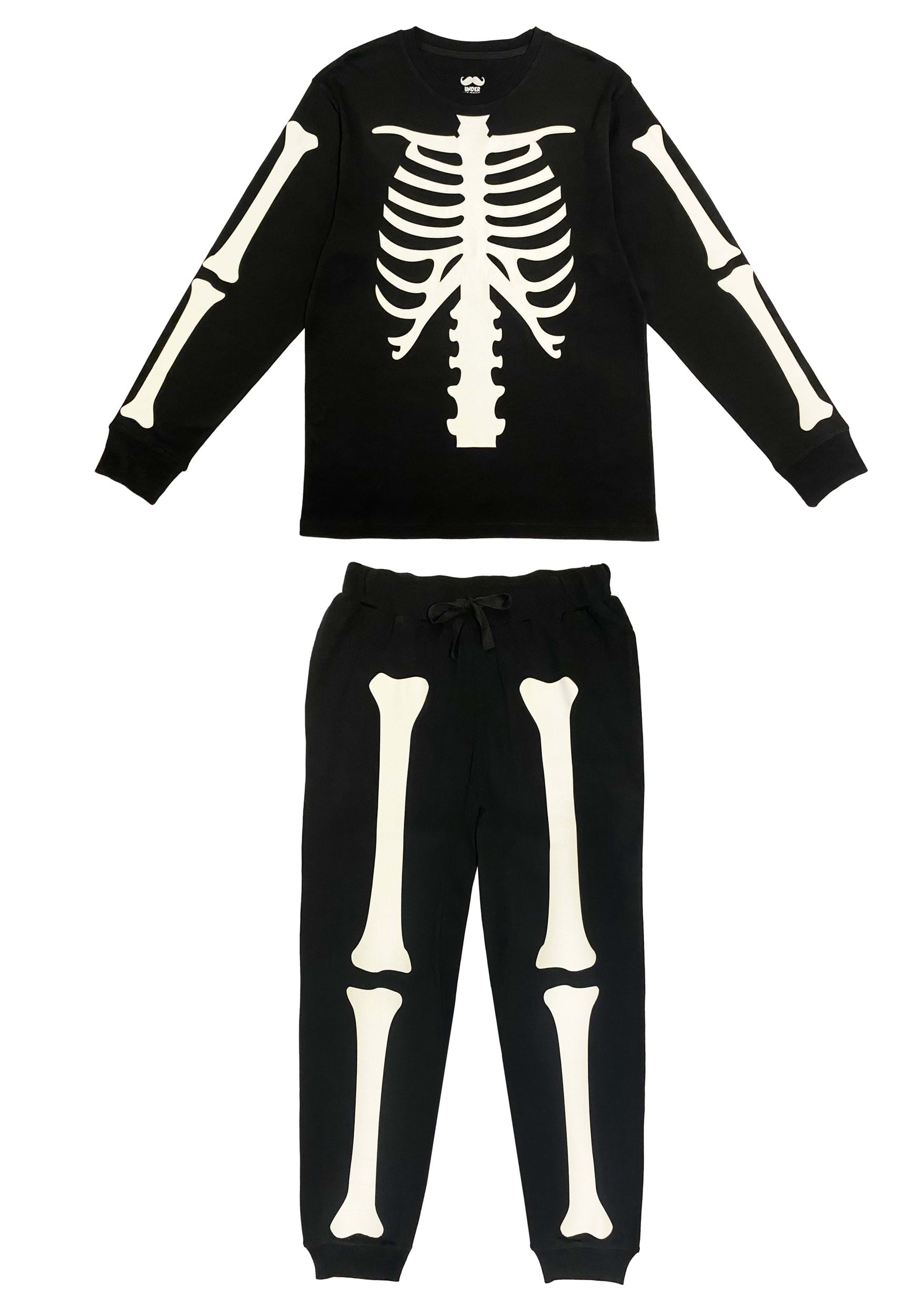 2 Piece Skeleton Jogger Sleep Set for Men