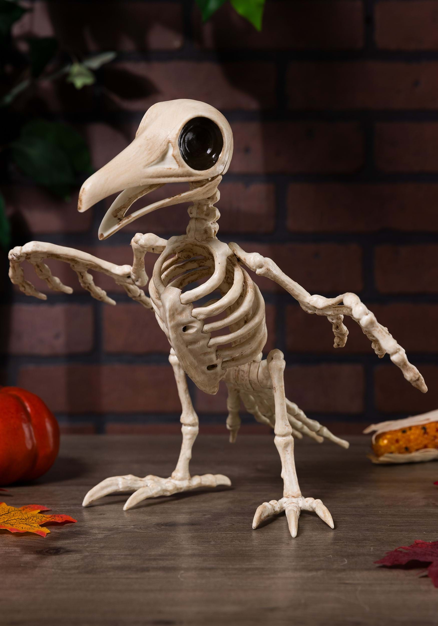 10.5-Inch Skeleton Creepy Raven Decoration
