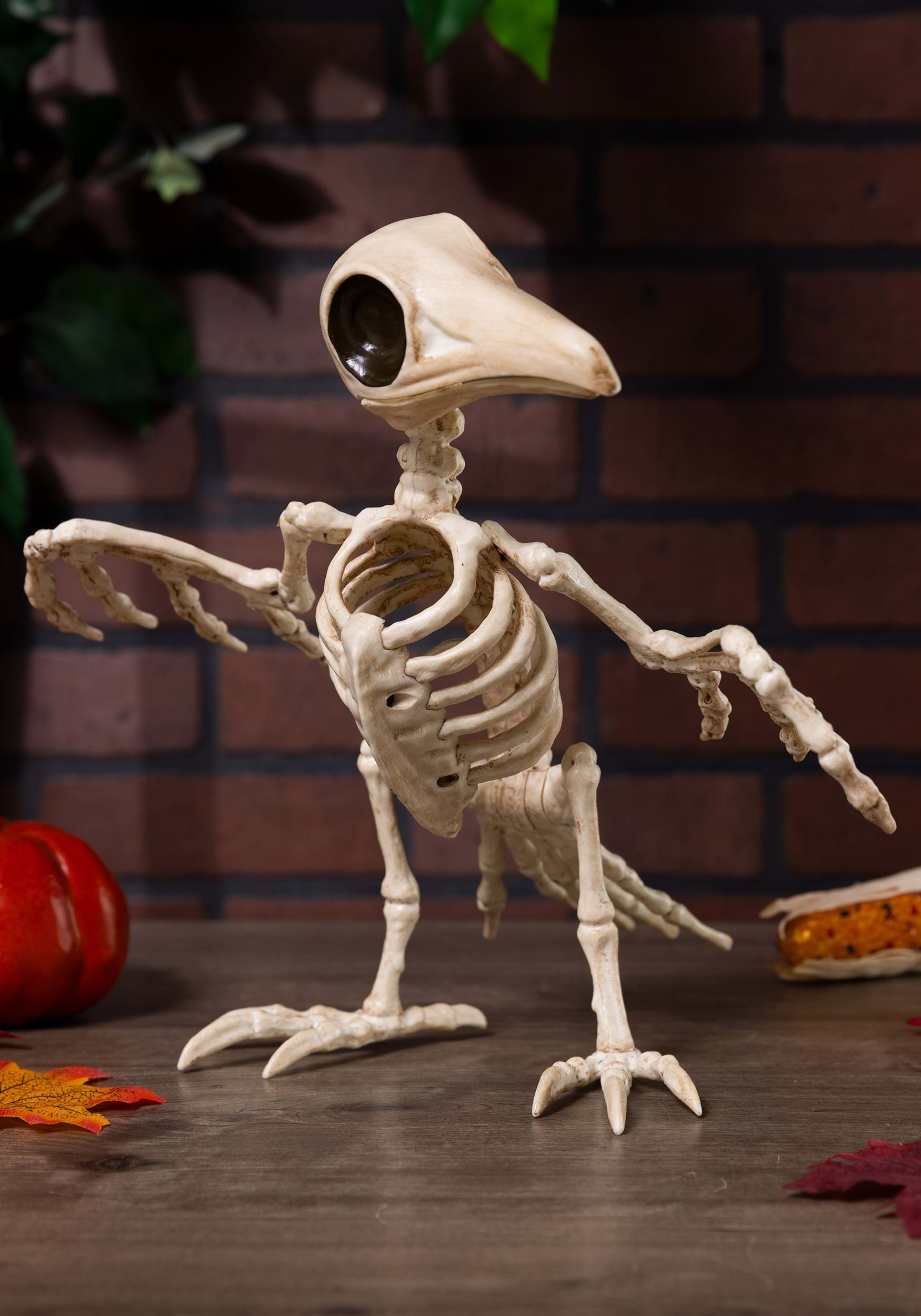 10.5-Inch Skeleton Creepy Raven Decoration