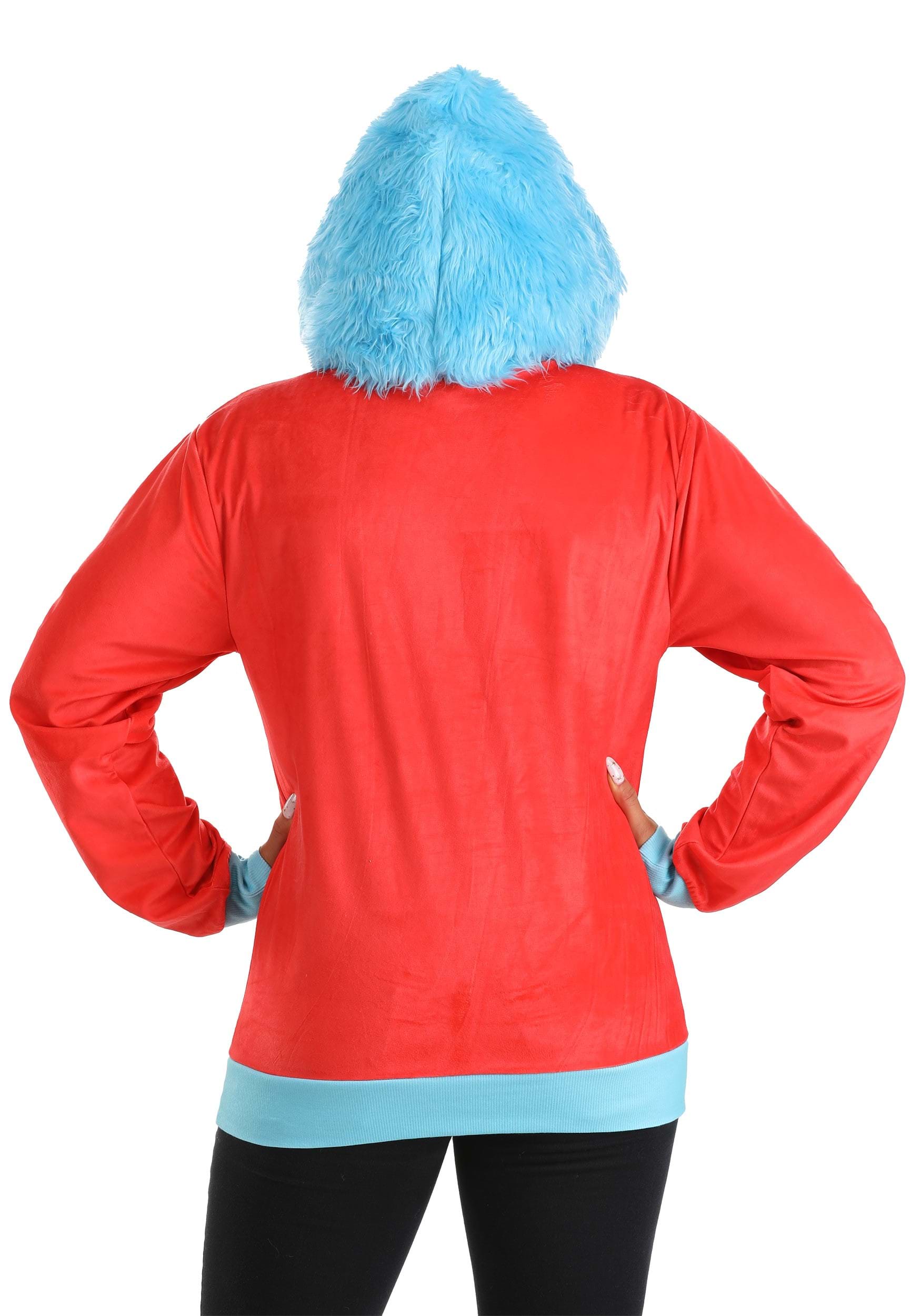 Dr. Seuss Thing 1 & 2 Adult Hoodie Costume Top 2 Dr. Seuss Thing 1 & 2 Adult Hoodie Costume Top