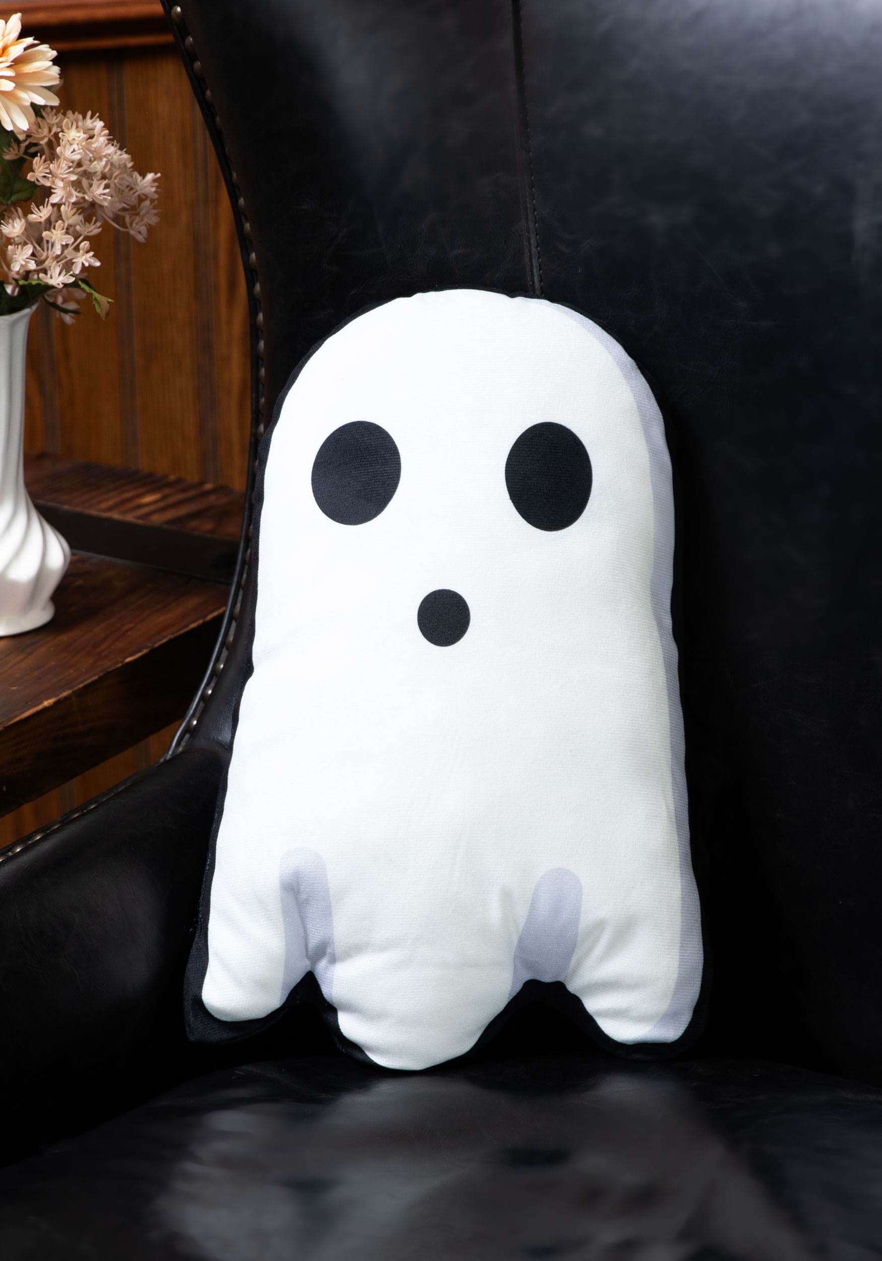 16-Inch My White Friendly Ghost Plush Pillow 1 16-Inch My White Friendly Ghost Plush Pillow