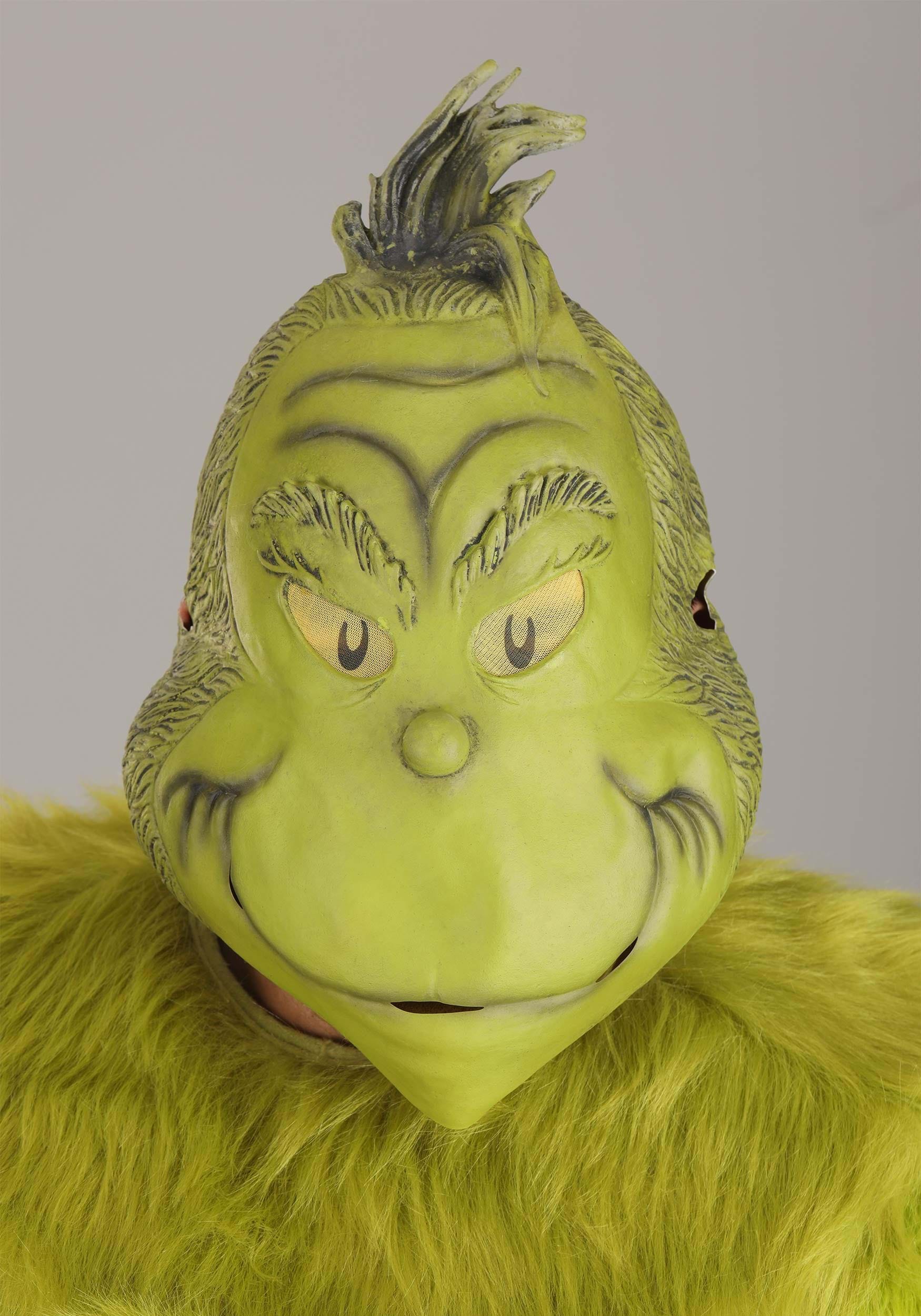 Plus Size The Grinch Jumpsuit Deluxe Costume with Latex Mask