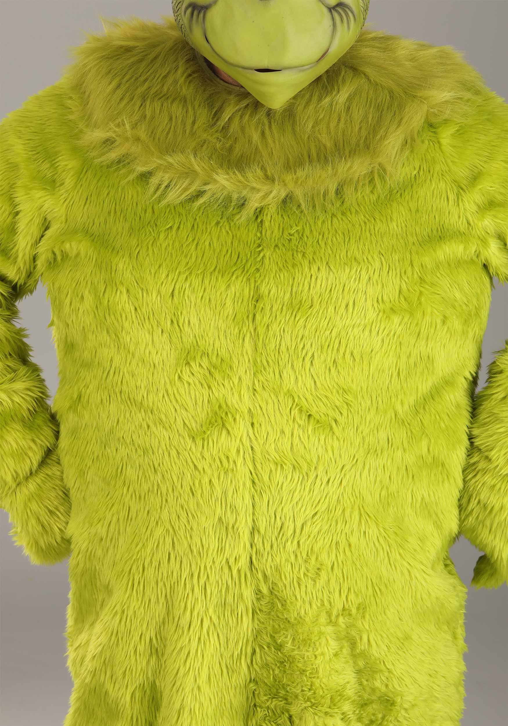 Plus Size The Grinch Jumpsuit Deluxe Costume with Latex Mask