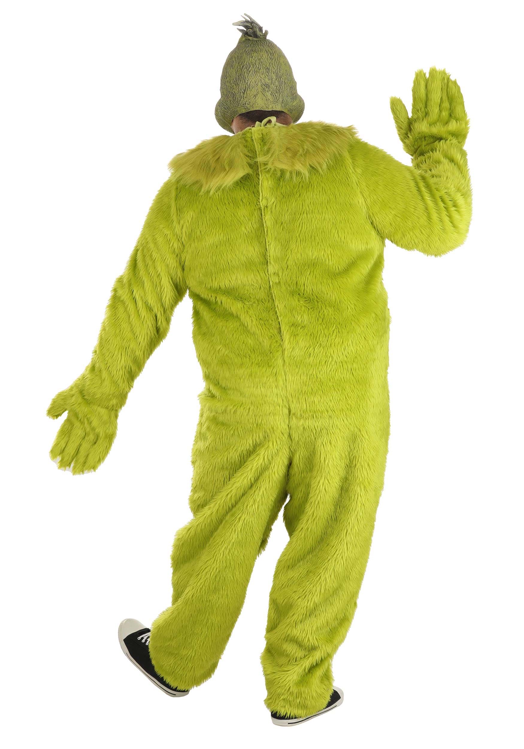 Plus Size The Grinch Jumpsuit Deluxe Costume with Latex Mask