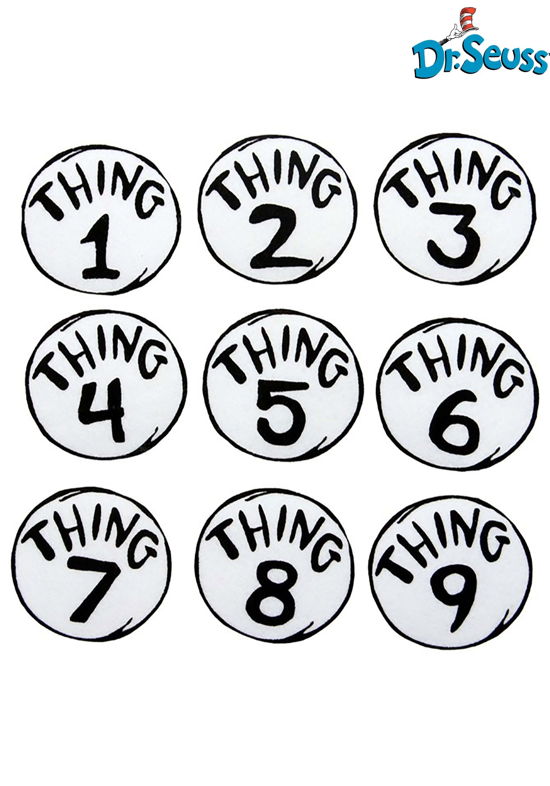 Thing 1-9 Dr. Seuss Patches Set