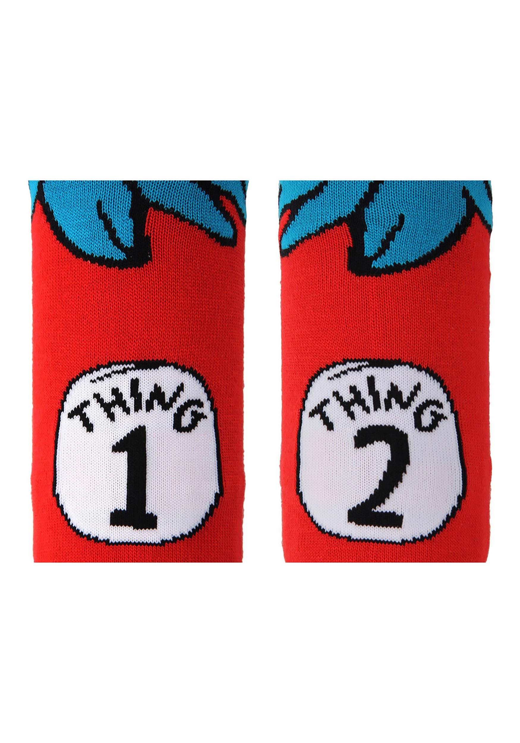 Adult Thing 1 & 2 Costume Socks