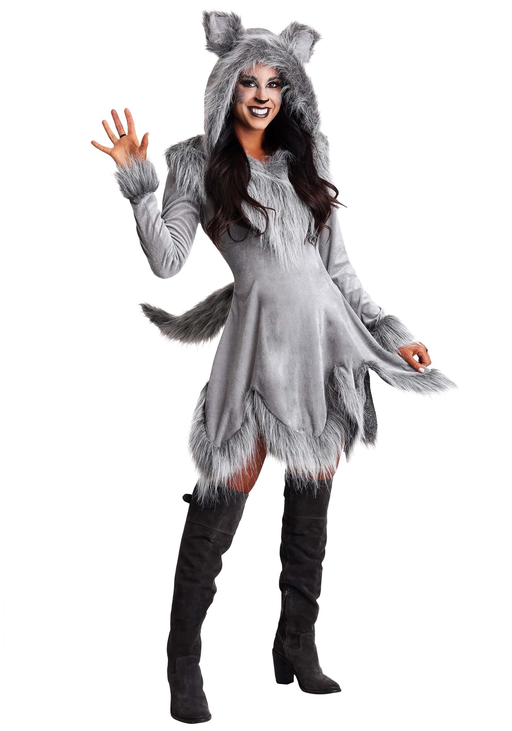 Grey Wolf Costume Dress for Women
