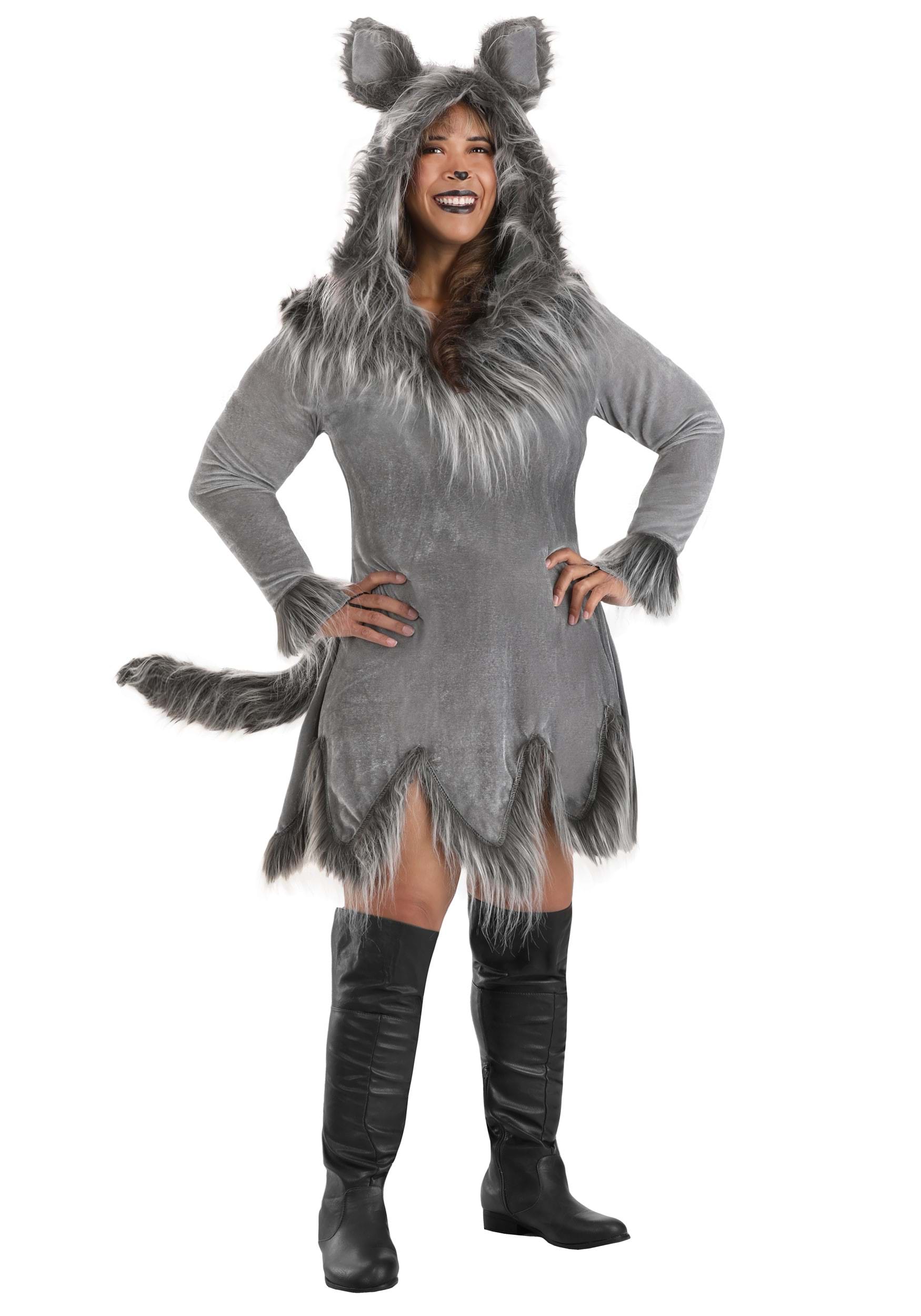 Grey Wolf Costume Dress for Women