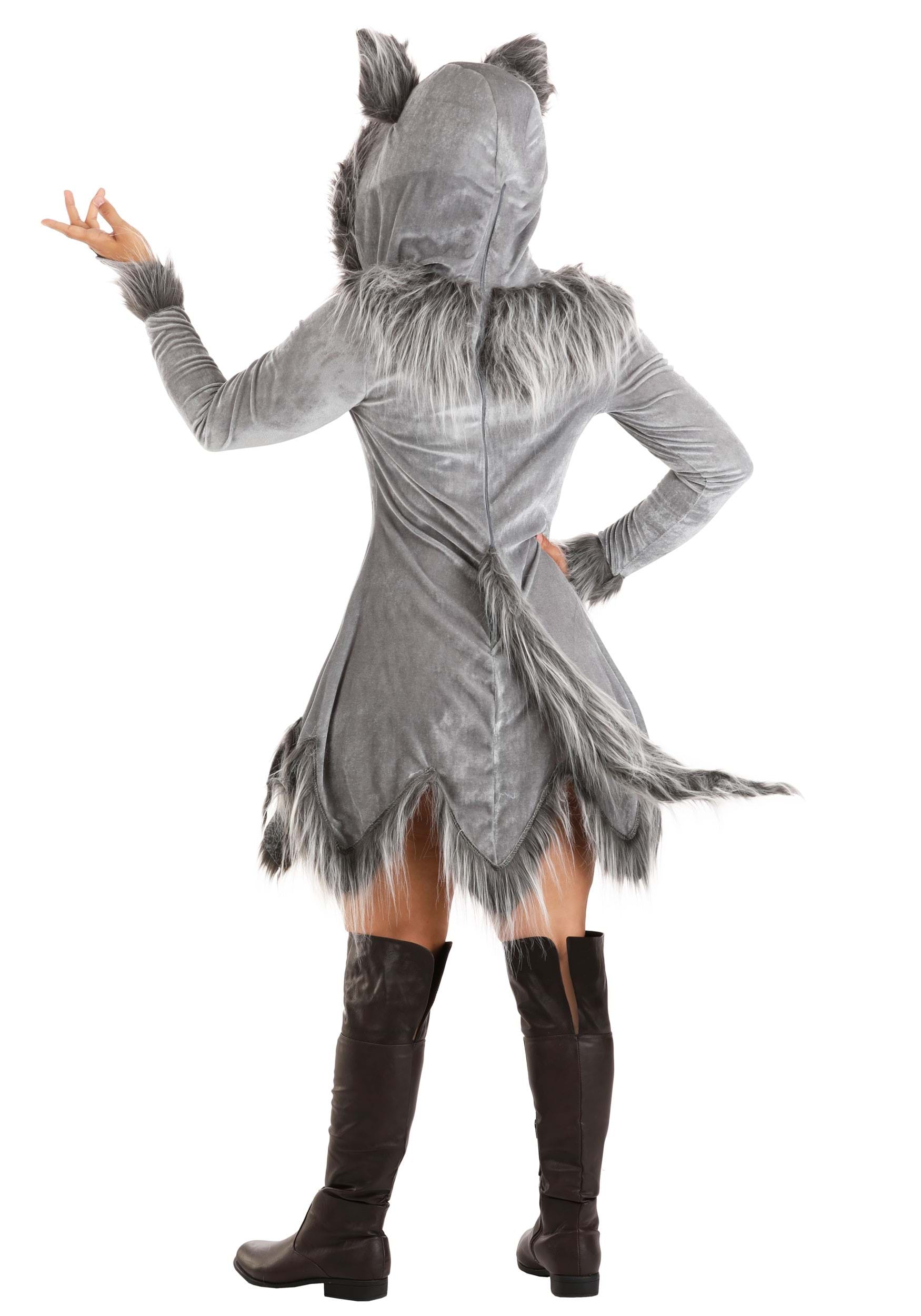 Grey Wolf Costume Dress for Women