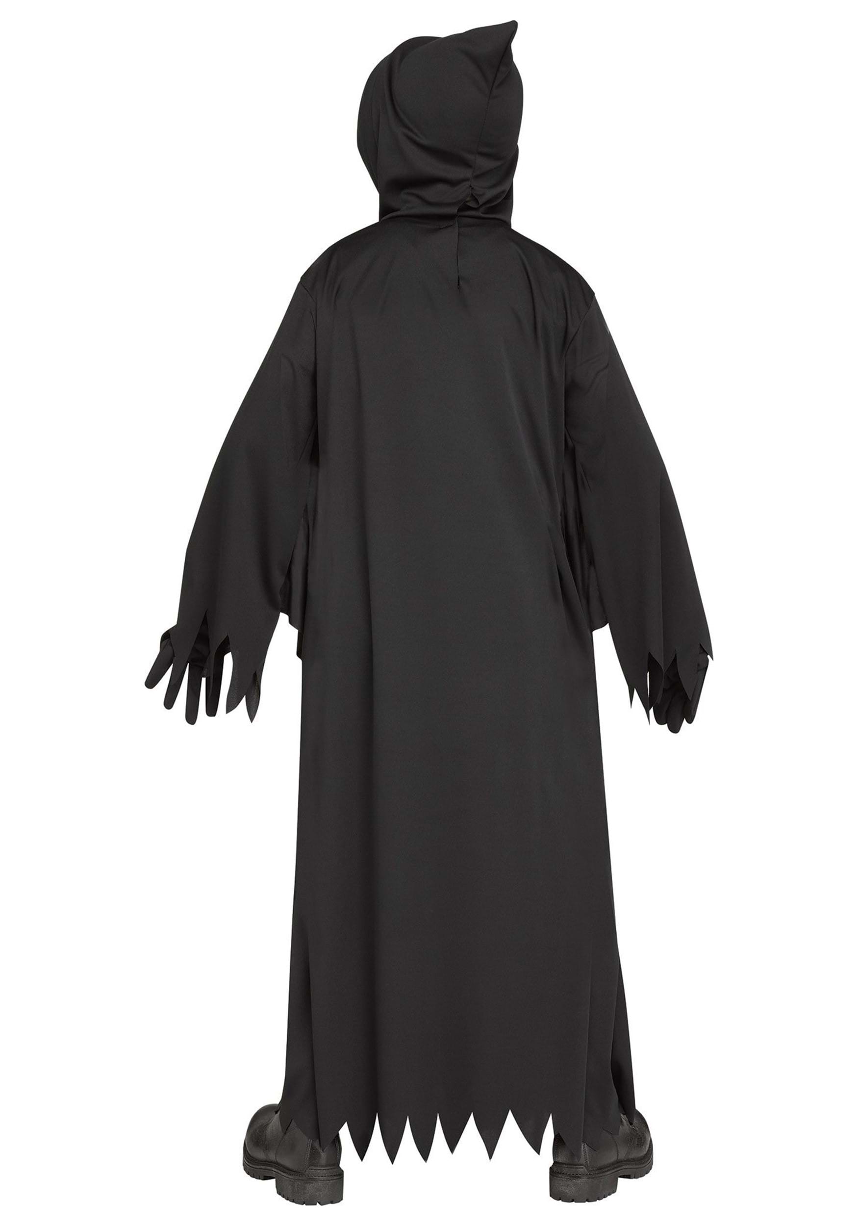Kid's Light-Up Fade Mouth Ghost Face Costume 2 Kid's Light-Up Fade Mouth Ghost Face Costume