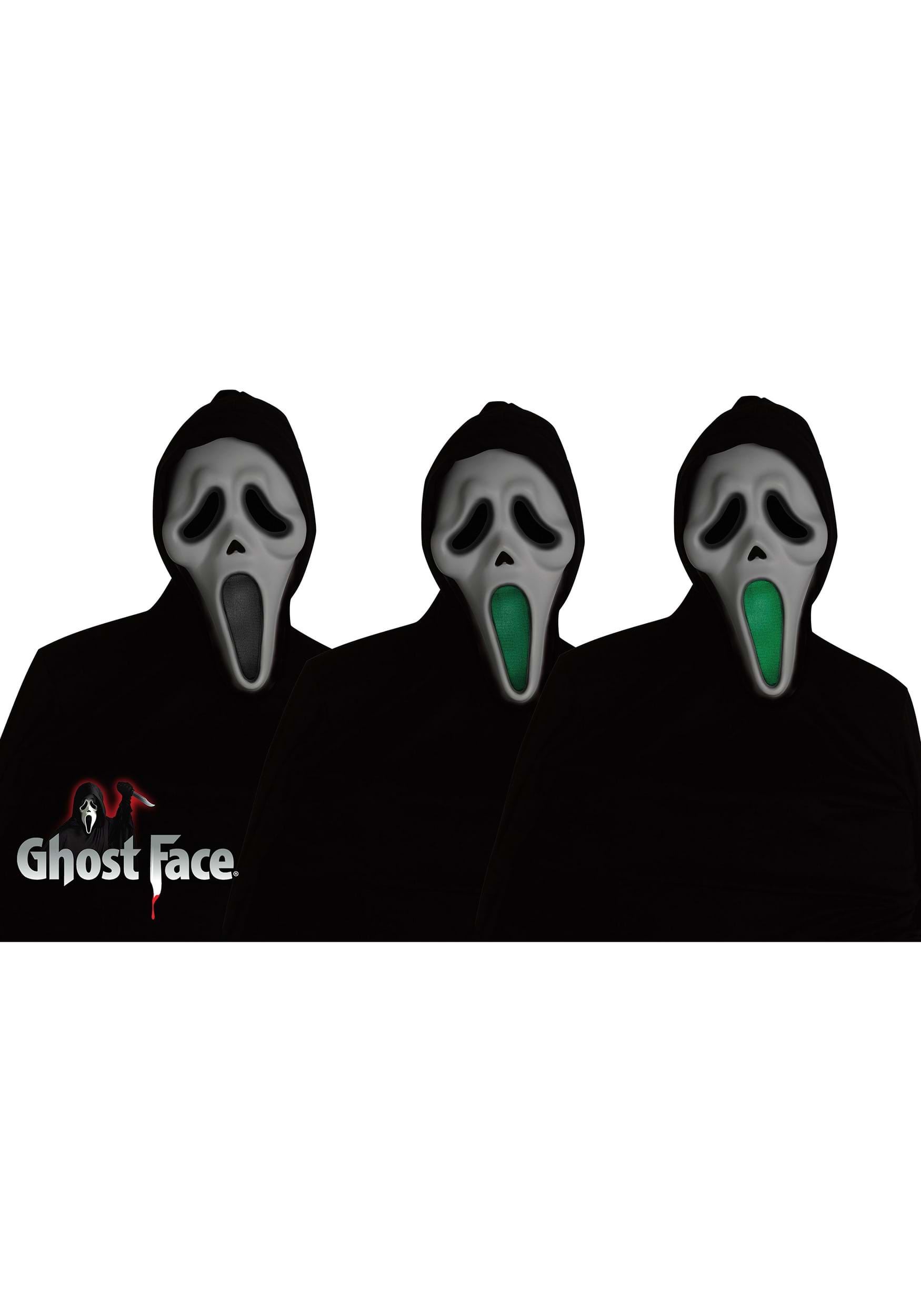 Kid's Light-Up Fade Mouth Ghost Face Costume 3 Kid's Light-Up Fade Mouth Ghost Face Costume