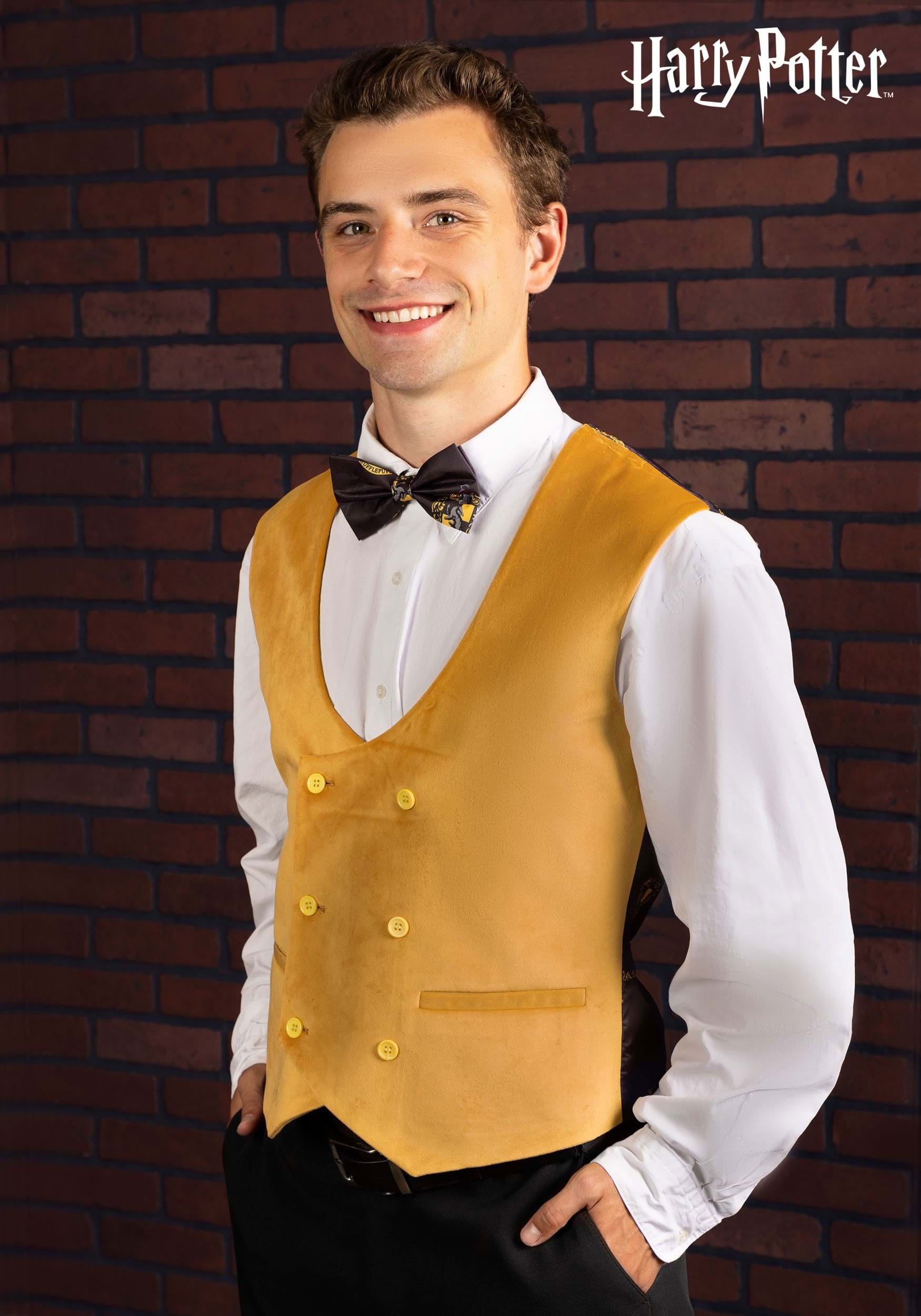 Harry Potter Hufflepuff Deluxe Men's Vest