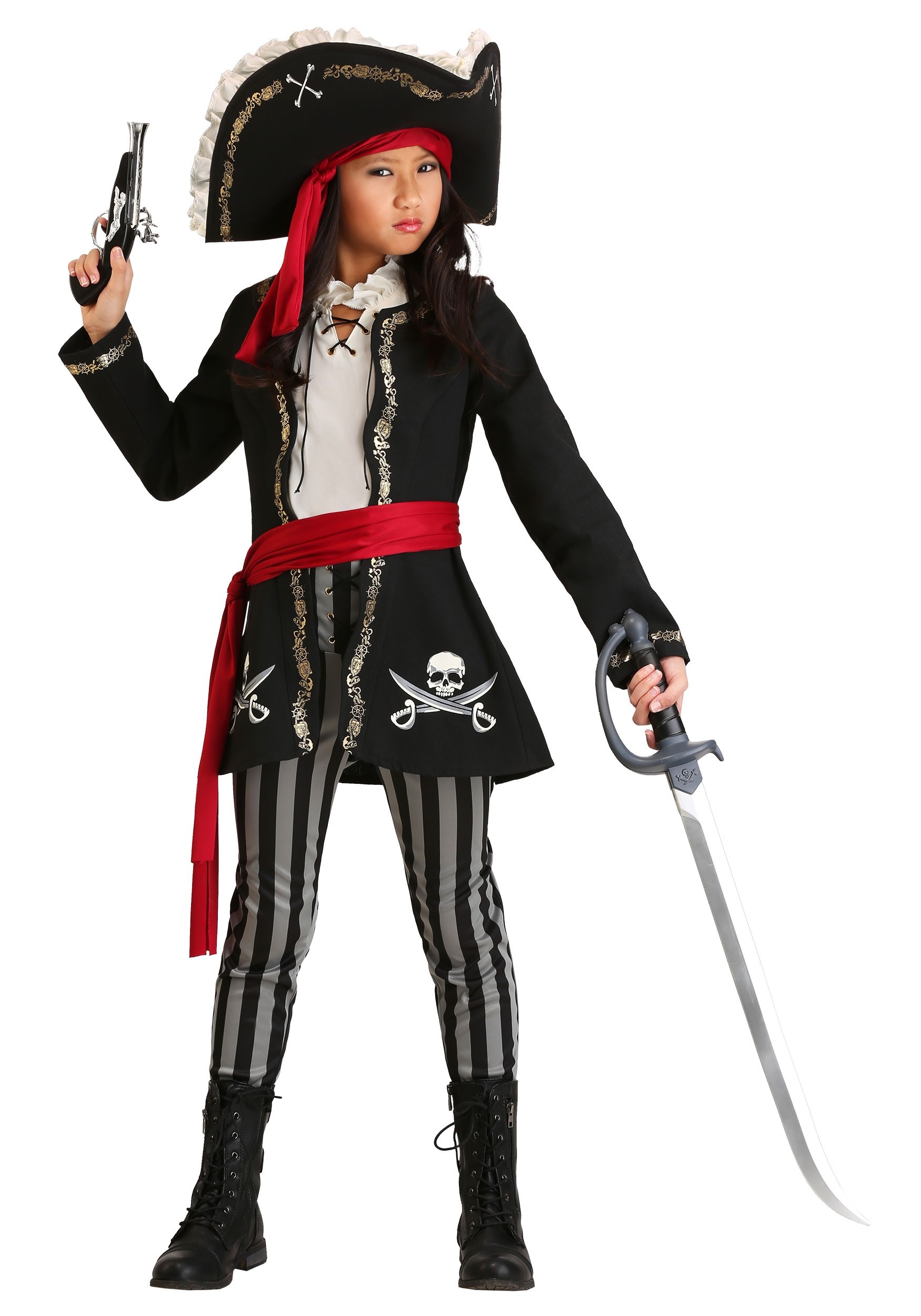 Gold Queen Pirate Costume for Girls