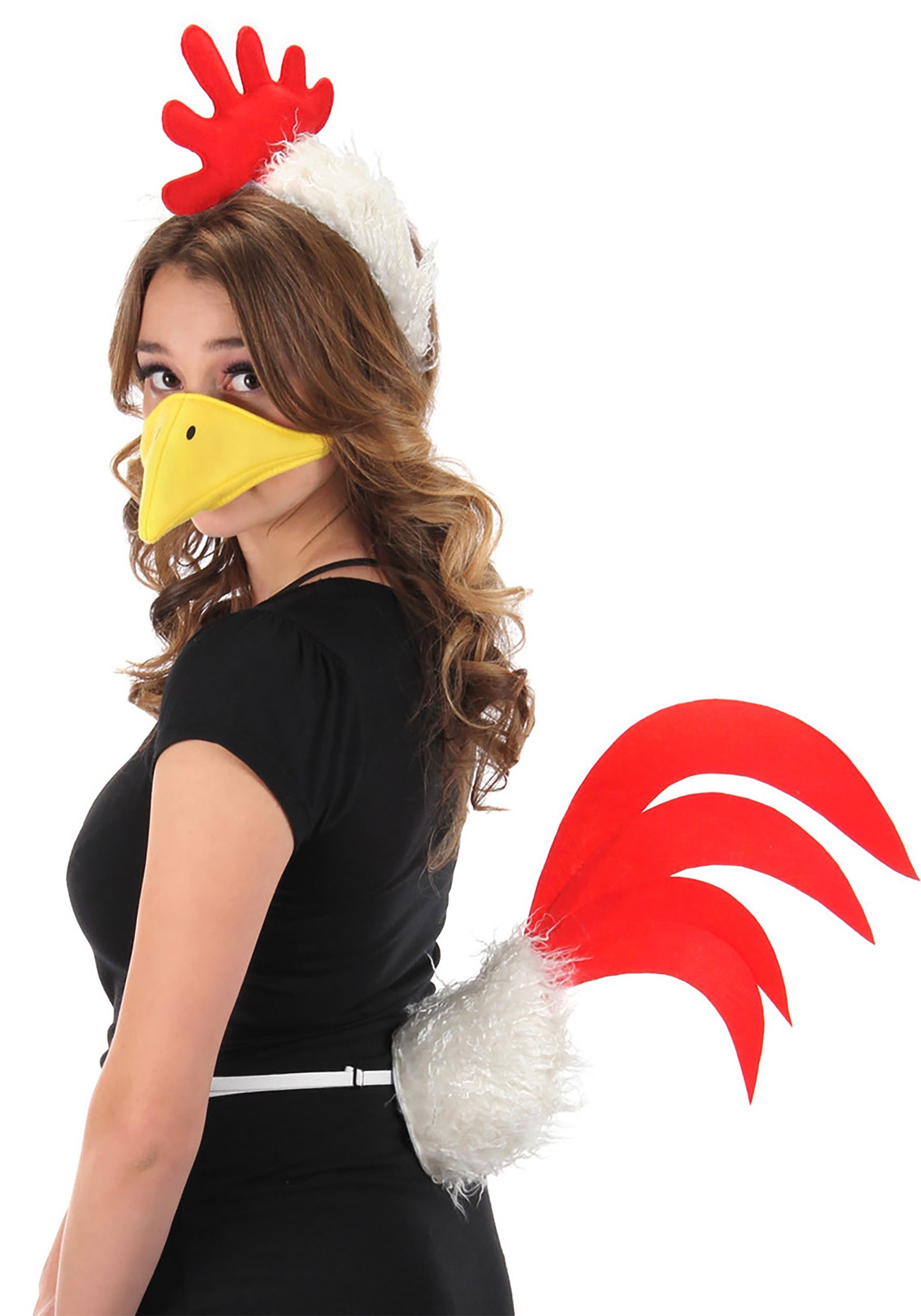Perky Chicken Elastic Costume Tail Accessory