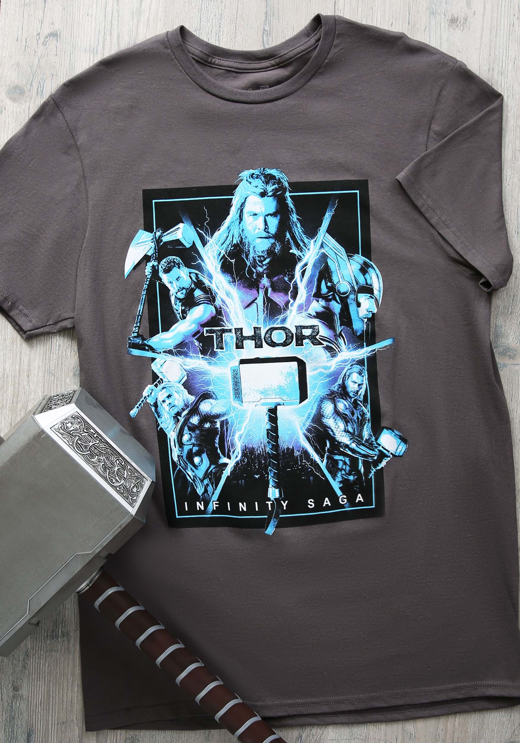 Marvel Saga Thor Charcoal Shirt for Adults 1 Marvel Saga Thor Charcoal Shirt for Adults