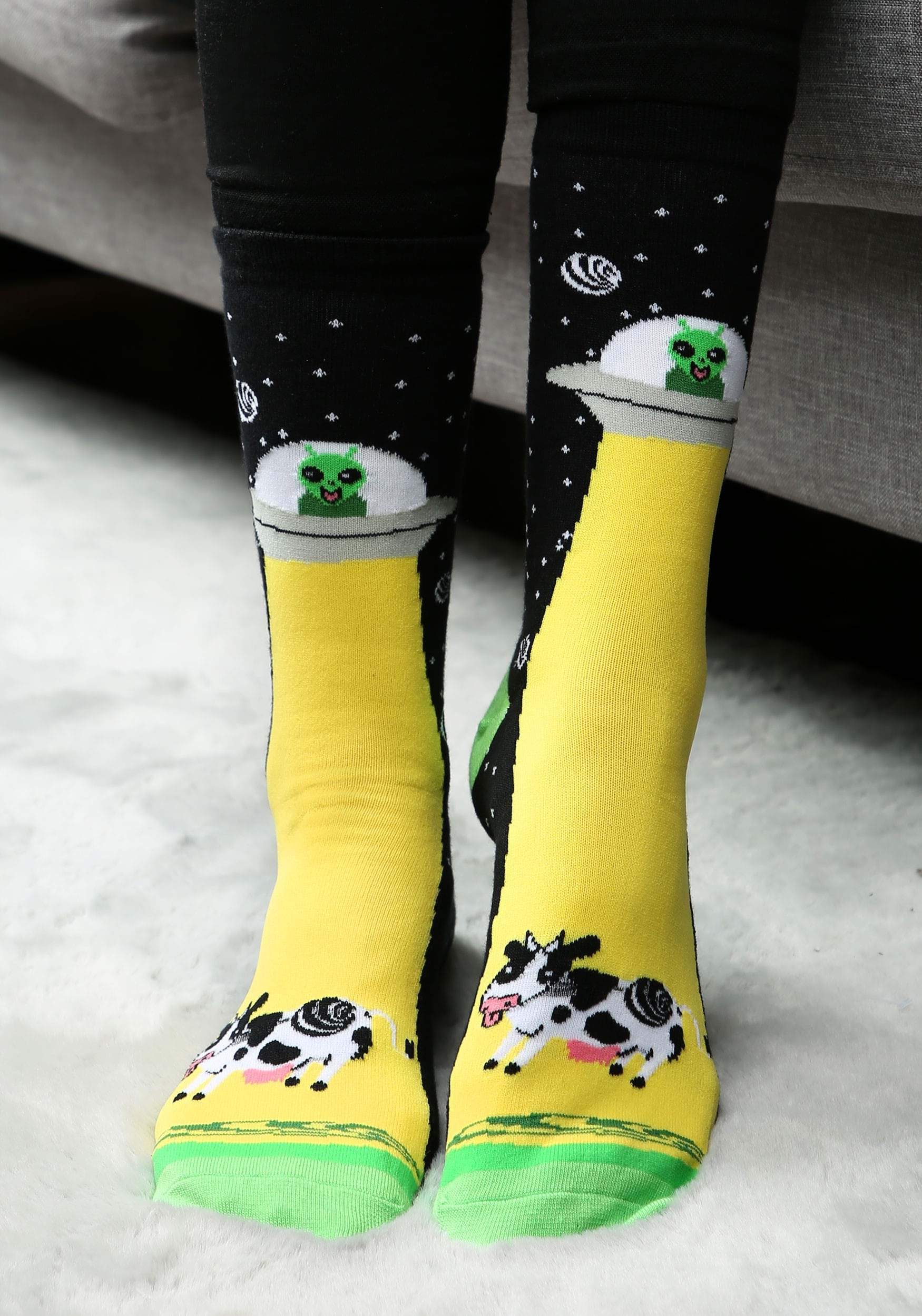 Alien Abduction Adult Socks