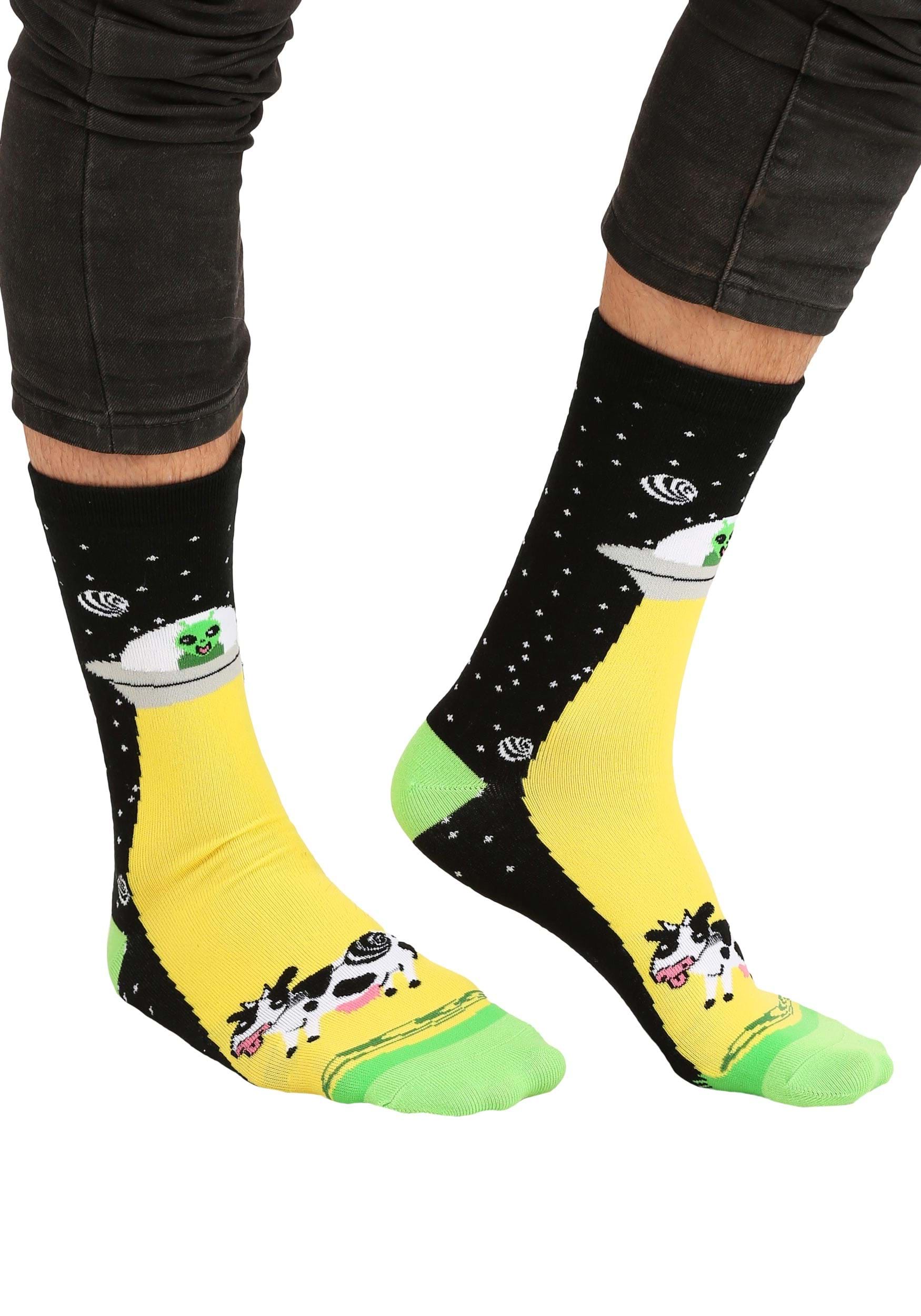 Alien Abduction Adult Socks