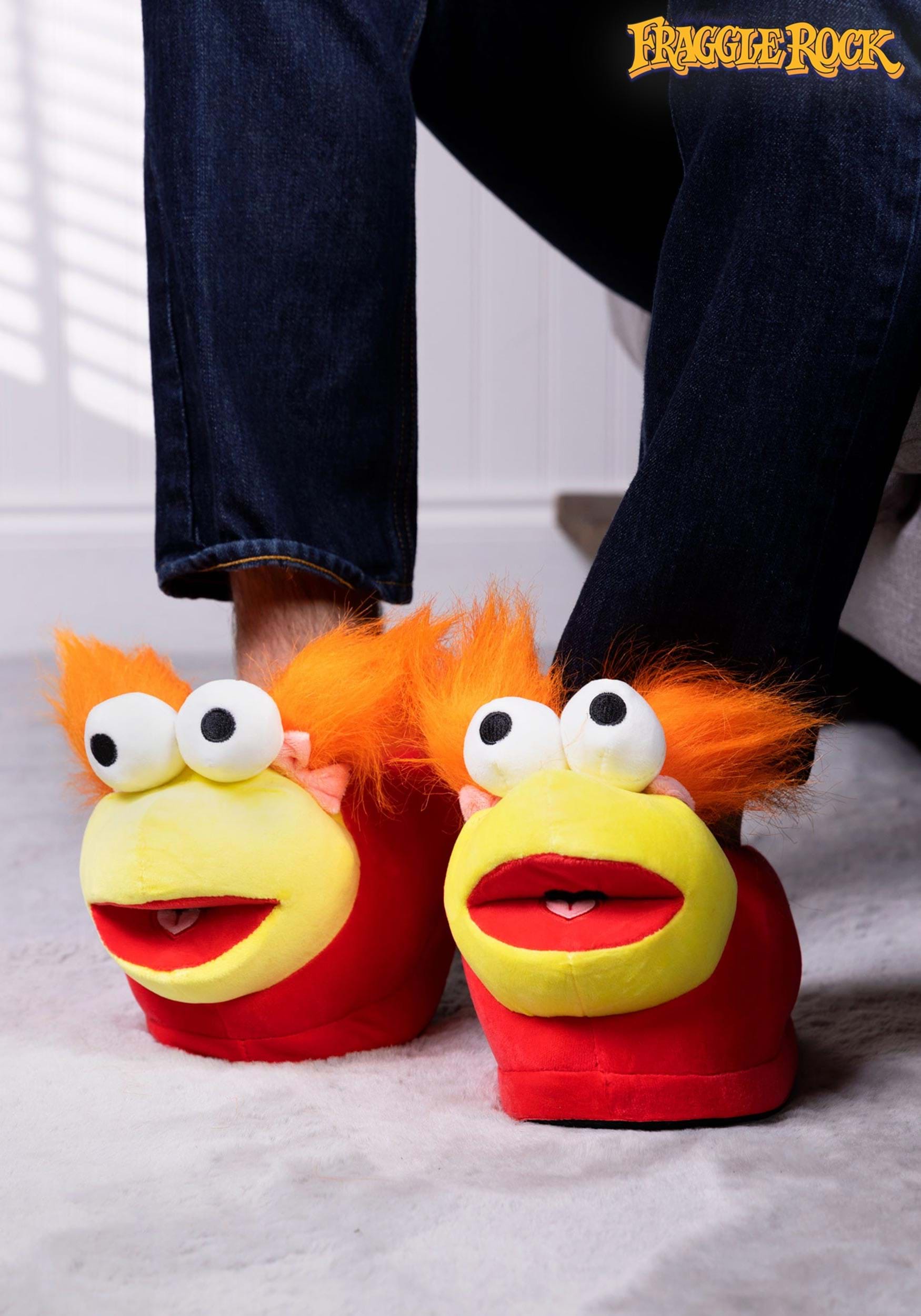 Fraggle Rock Red Plush Slippers for Adults 1 Fraggle Rock Red Plush Slippers for Adults