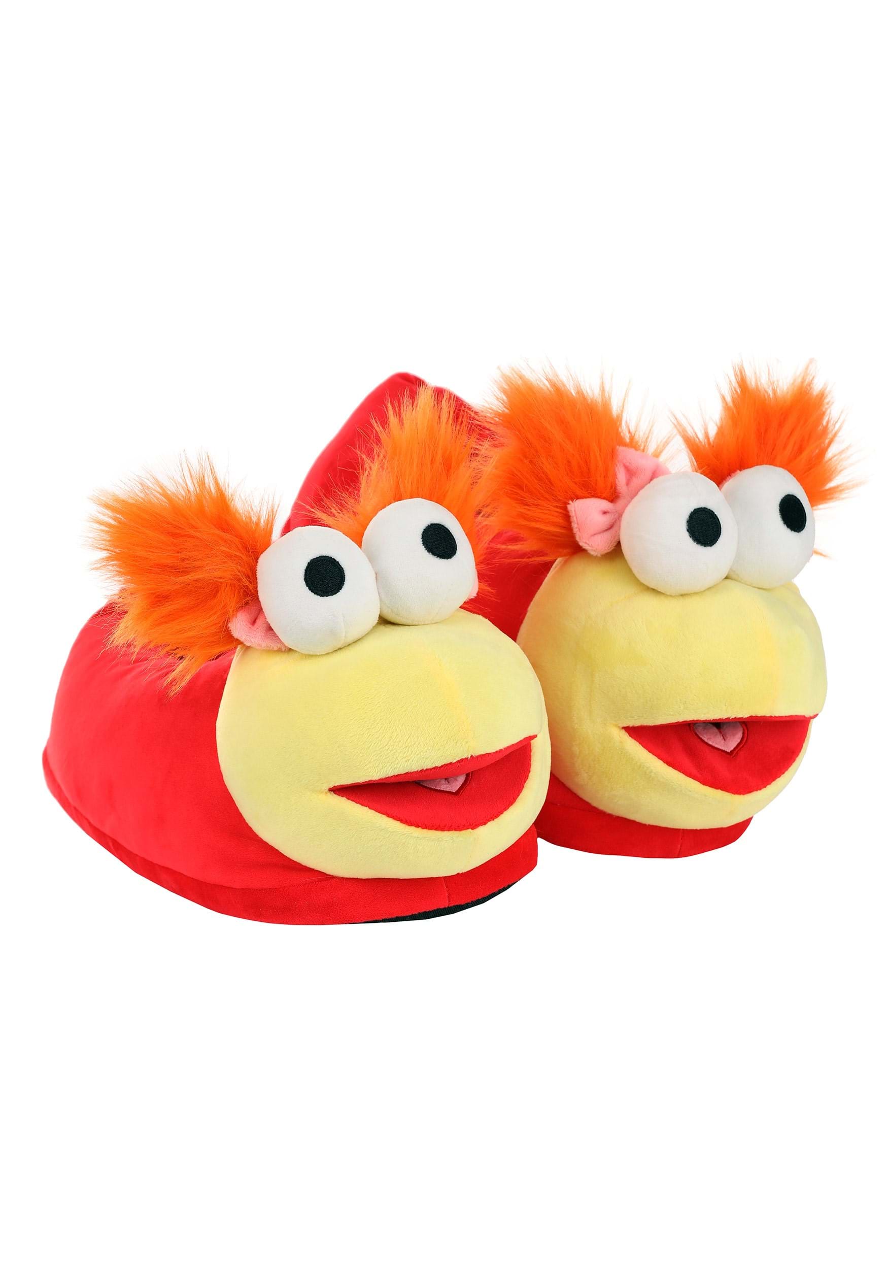 Fraggle Rock Red Plush Slippers for Adults 2 Fraggle Rock Red Plush Slippers for Adults