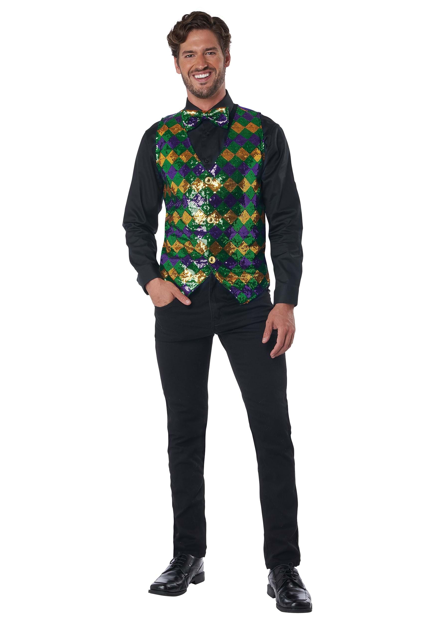 Sequin Carnival Vest Set for Men