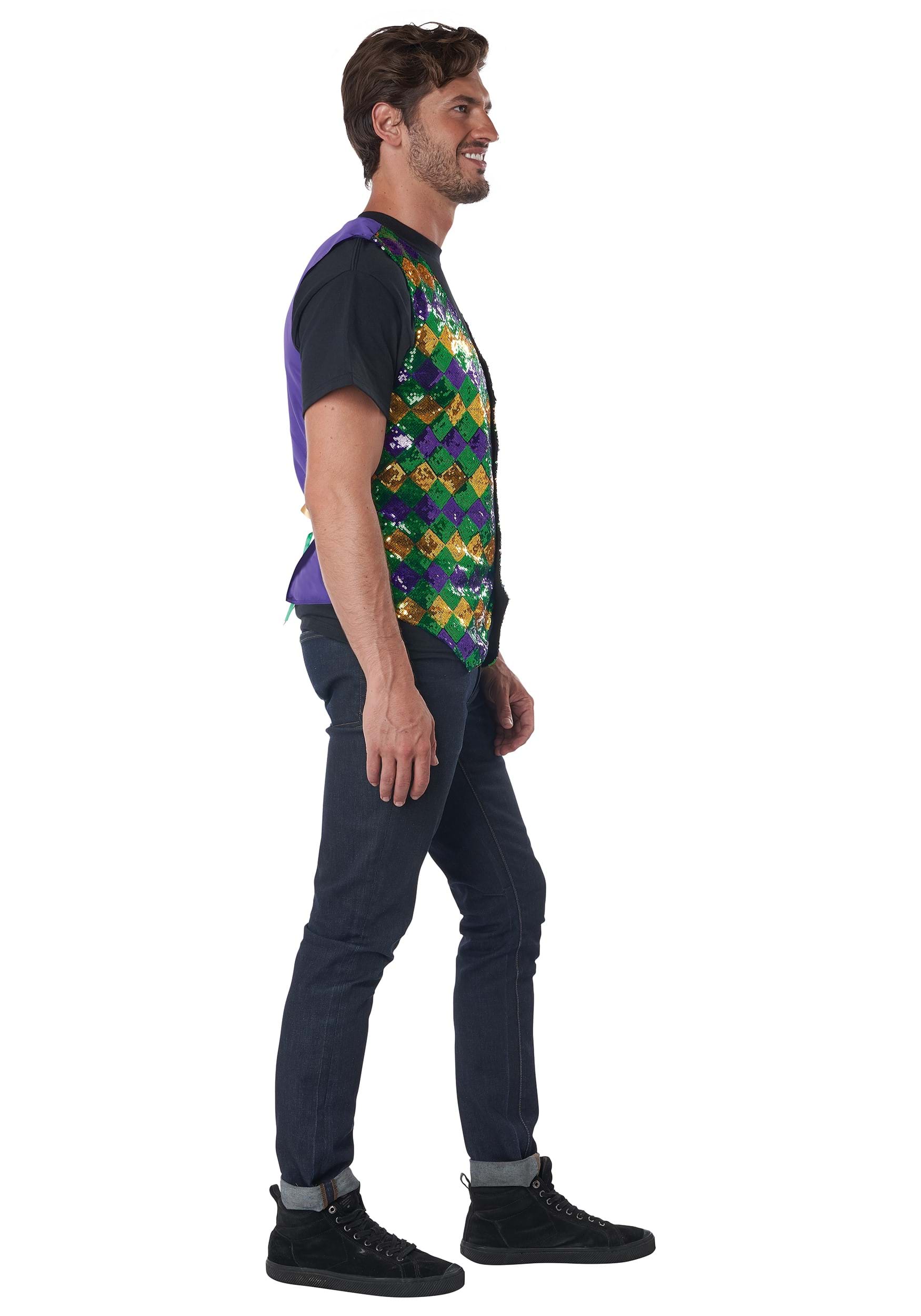 Sequin Carnival Vest Set for Men