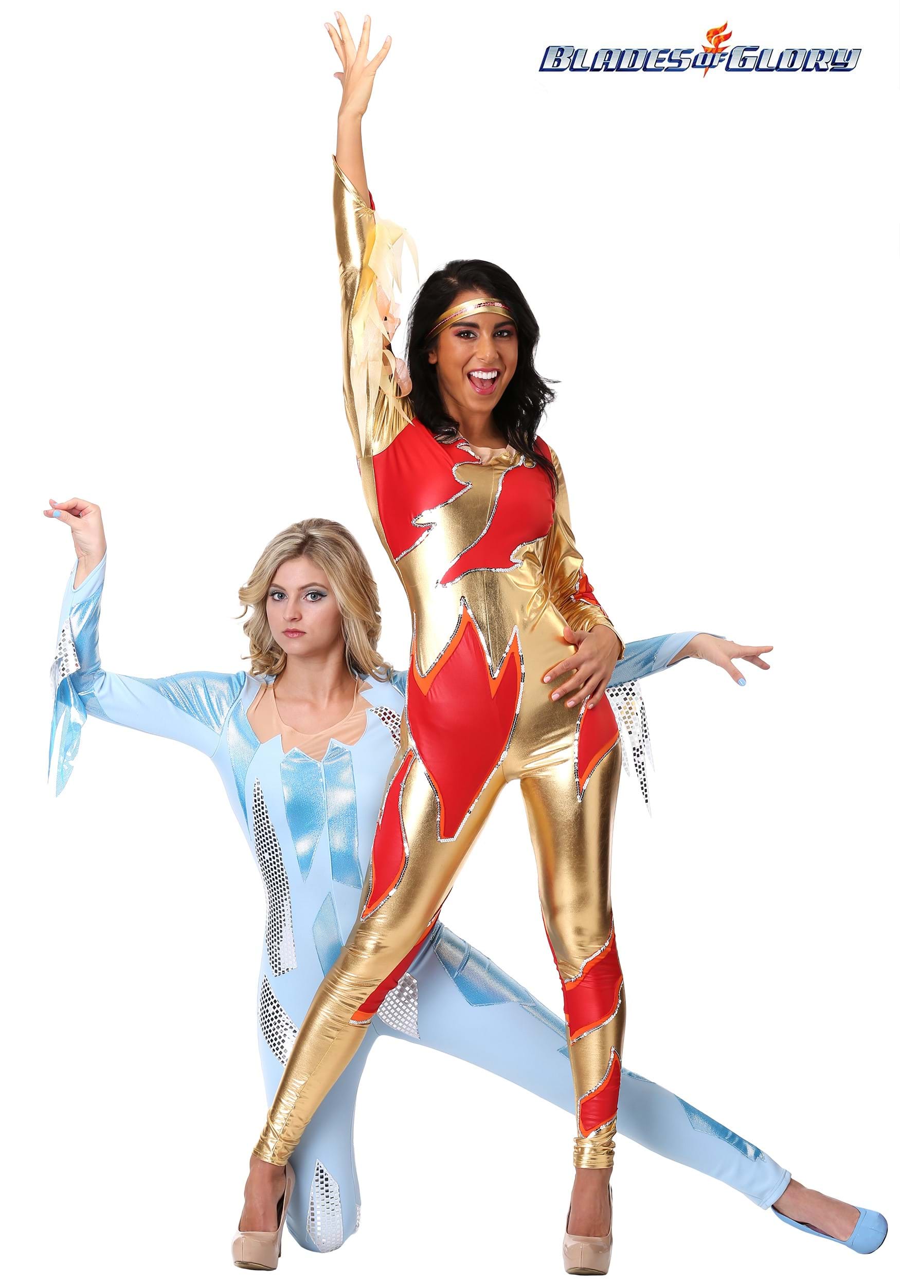Women's Blades of Glory Fire Jumpsuit Costume