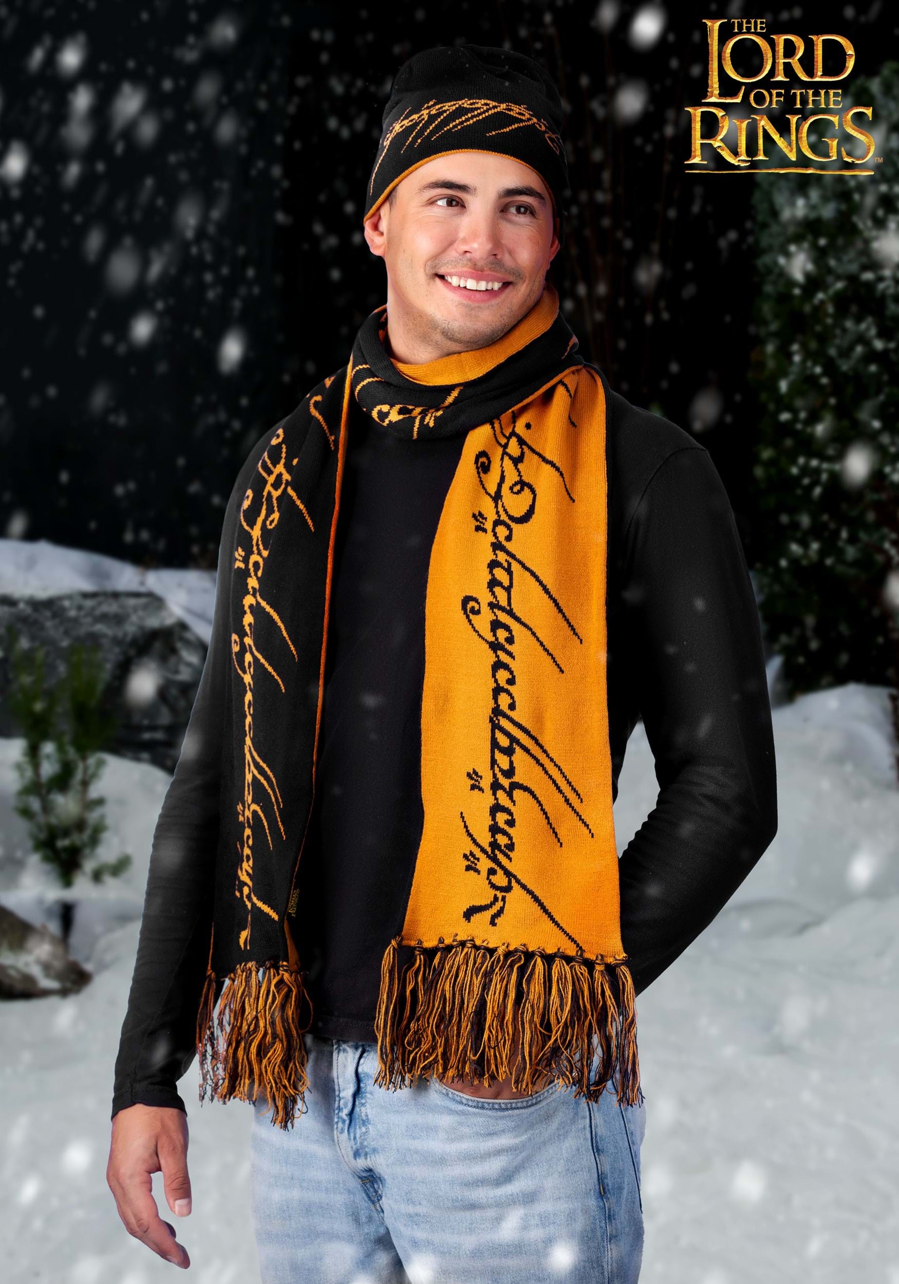 Lord of the Rings One Ring Winter Knit Hat & Scarf Set